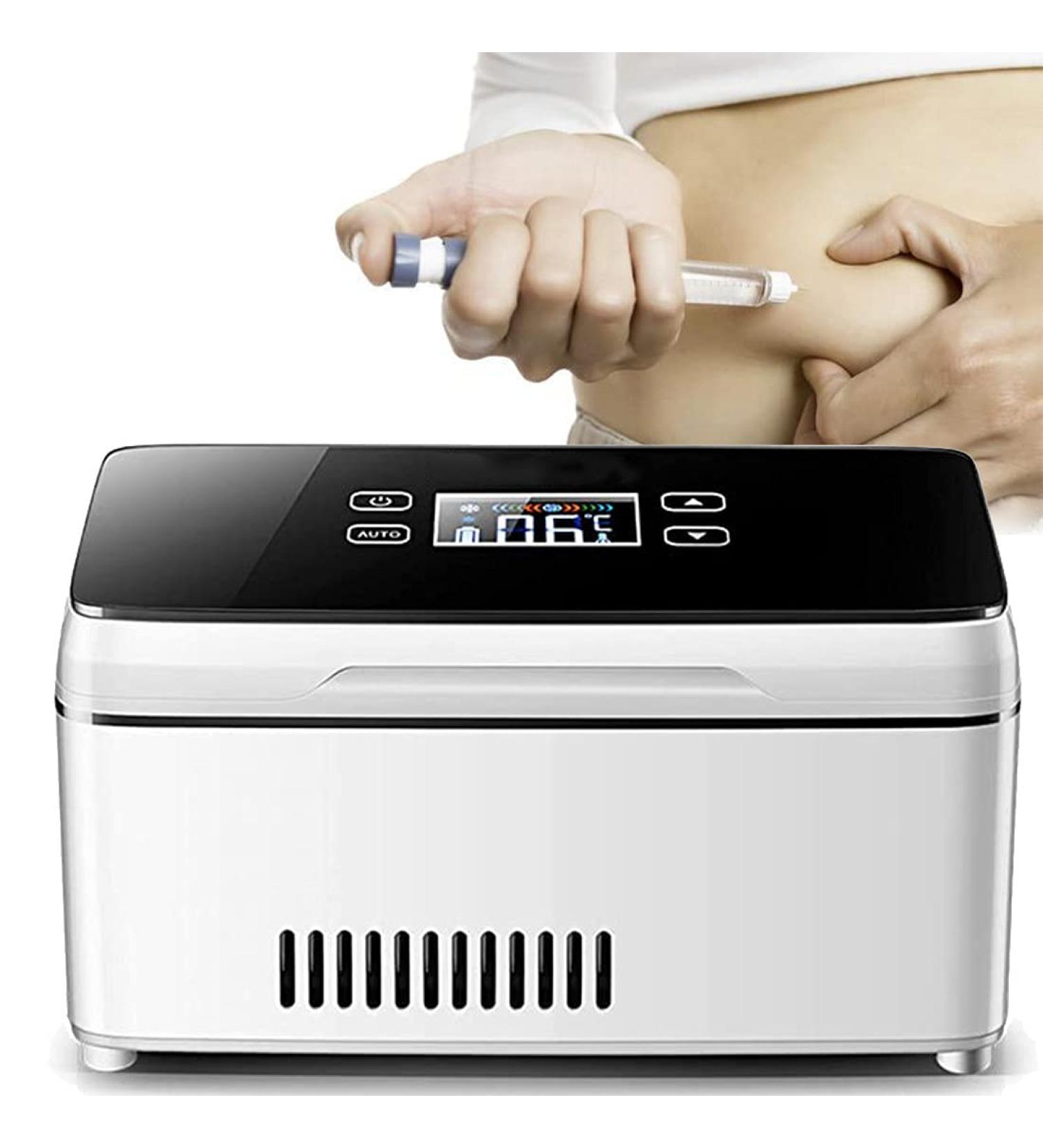 Mini Medicine Refrigerator Insulin Cooler Refrigerated Box LED Display 2-8 Drug Reefer Cooler Travel Case 8-10 Hours Rechargeable Battery USB Charger for Home Car Travel 3*Battery - Buy Online on GoSupps.com