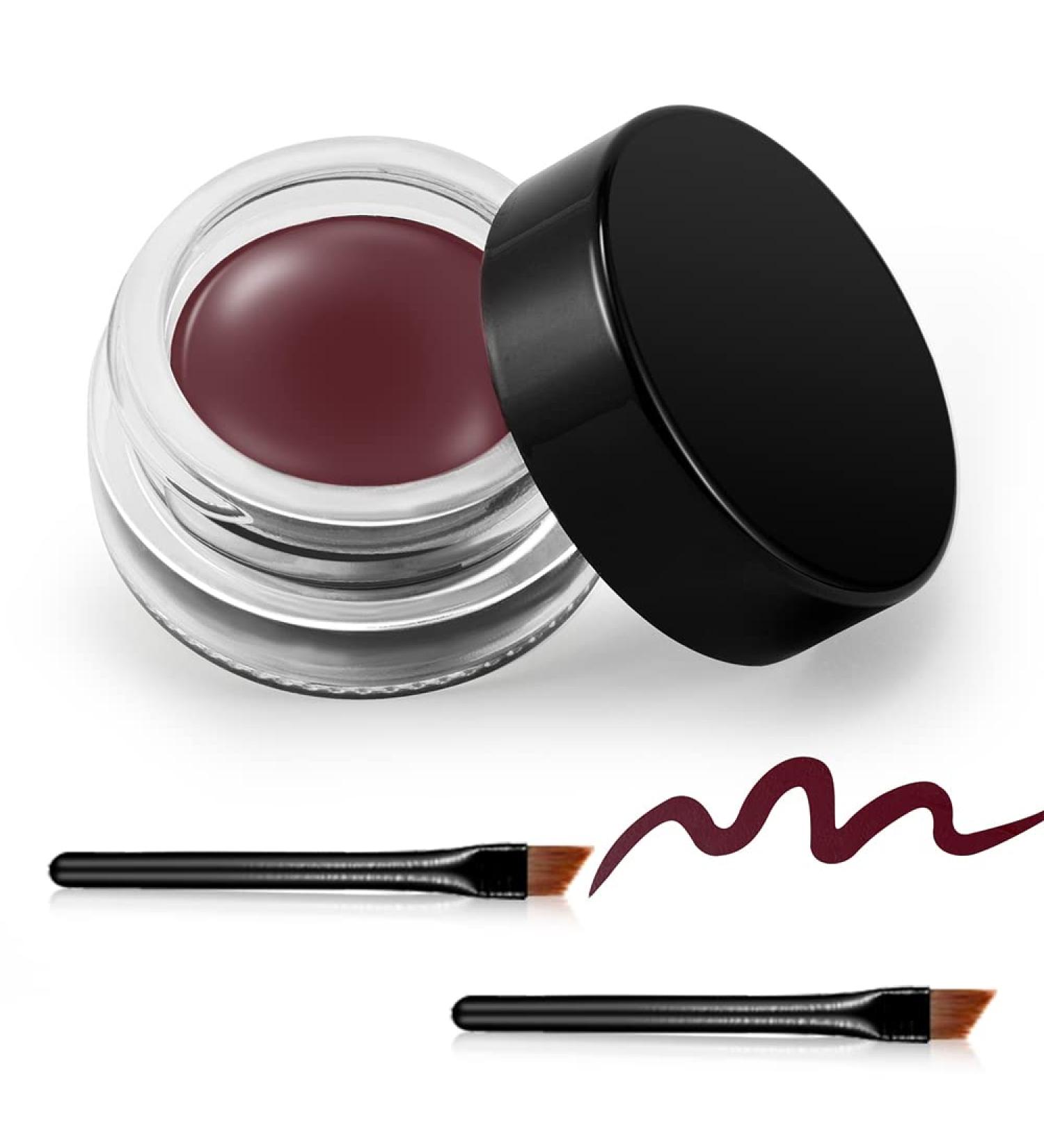 Buy Erinde Black Gel Eyeliner - Waterproof Long-Lasting Cream Formula with 6 Brushes | Intense Pigments for Flawless Makeup - Buy Online on GoSupps.com