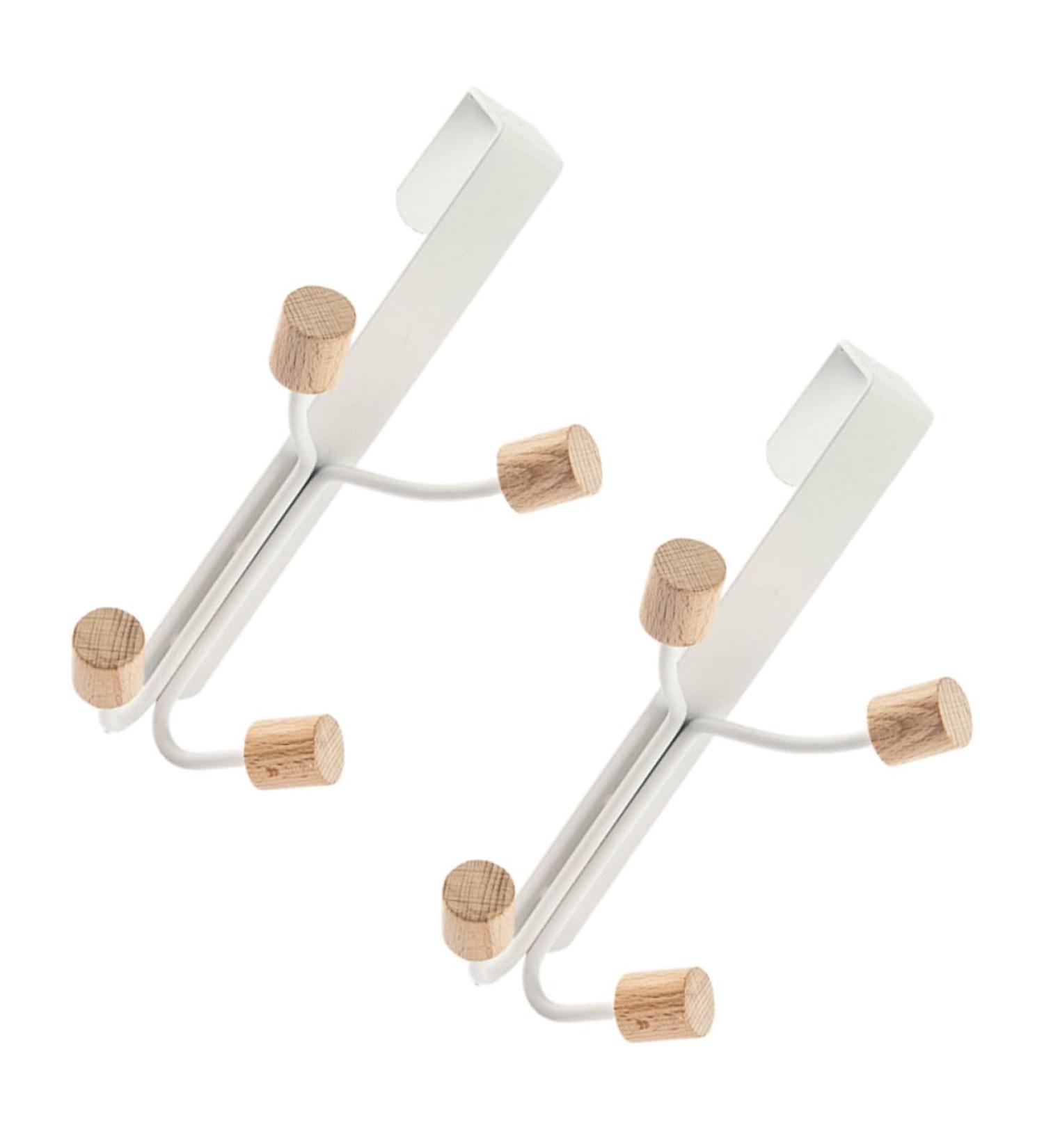 Baluue 2pcs Door Hook Hanger Wall Mount Clothing Rack Towel Door Back Hooks On The Door Bedroom Door - Buy Online on GoSupps.com