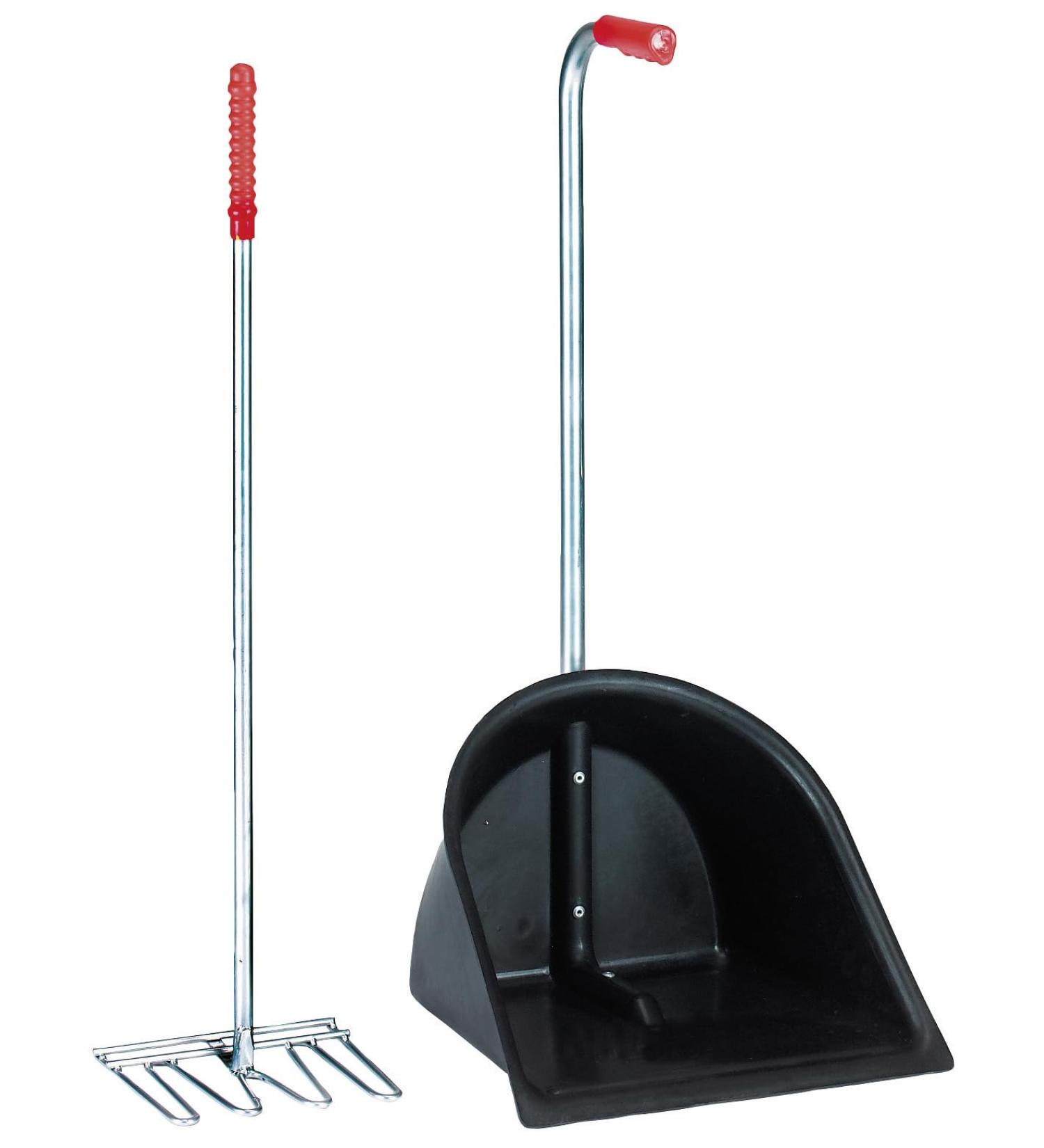 Kerbl Mistboy Black (height 75 cm dung scratches for cleaning horse boxes / vans / paddock Bollenkmler stallboy) 3281
