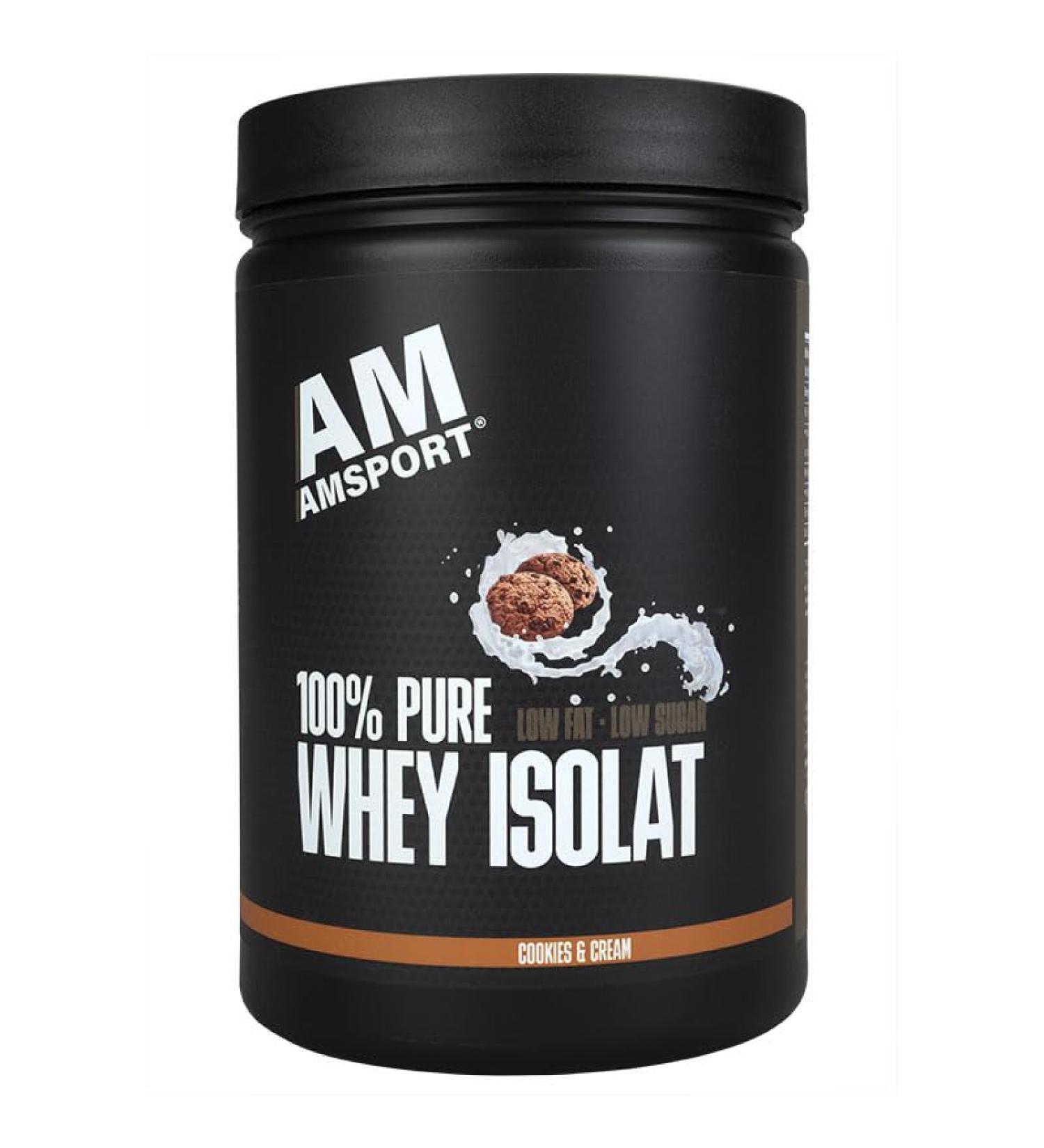 Amsport High Premium Whey Protein - Cookies & Cream 700g | Low Sugar & Fat | Muscle Building & Maintenance Protein Isolate - Buy Online on GoSupps.com