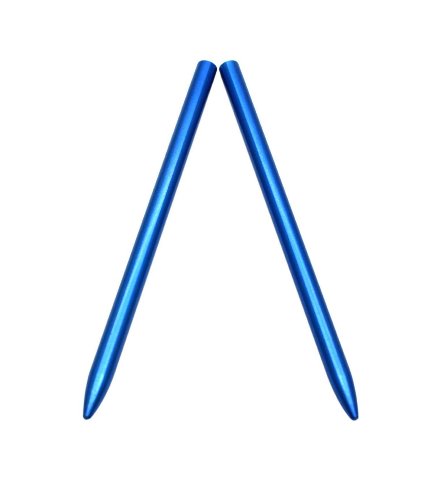 2pack of 3 1/2 Aluminum 550 Paracord FID Lacing Stitching Needles (Blue)