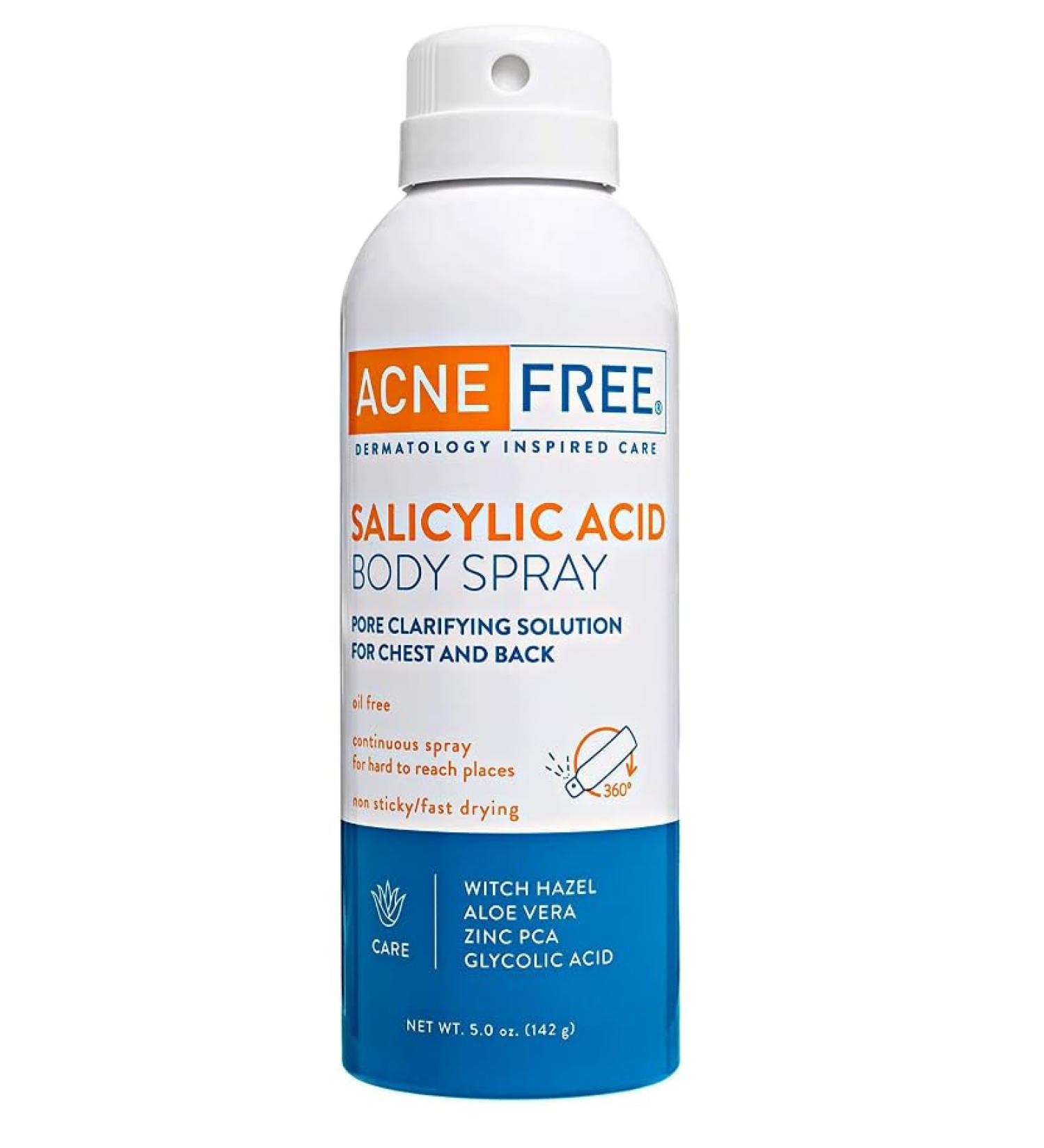 Acne Free Salicylic Acid Body Spray 5 oz