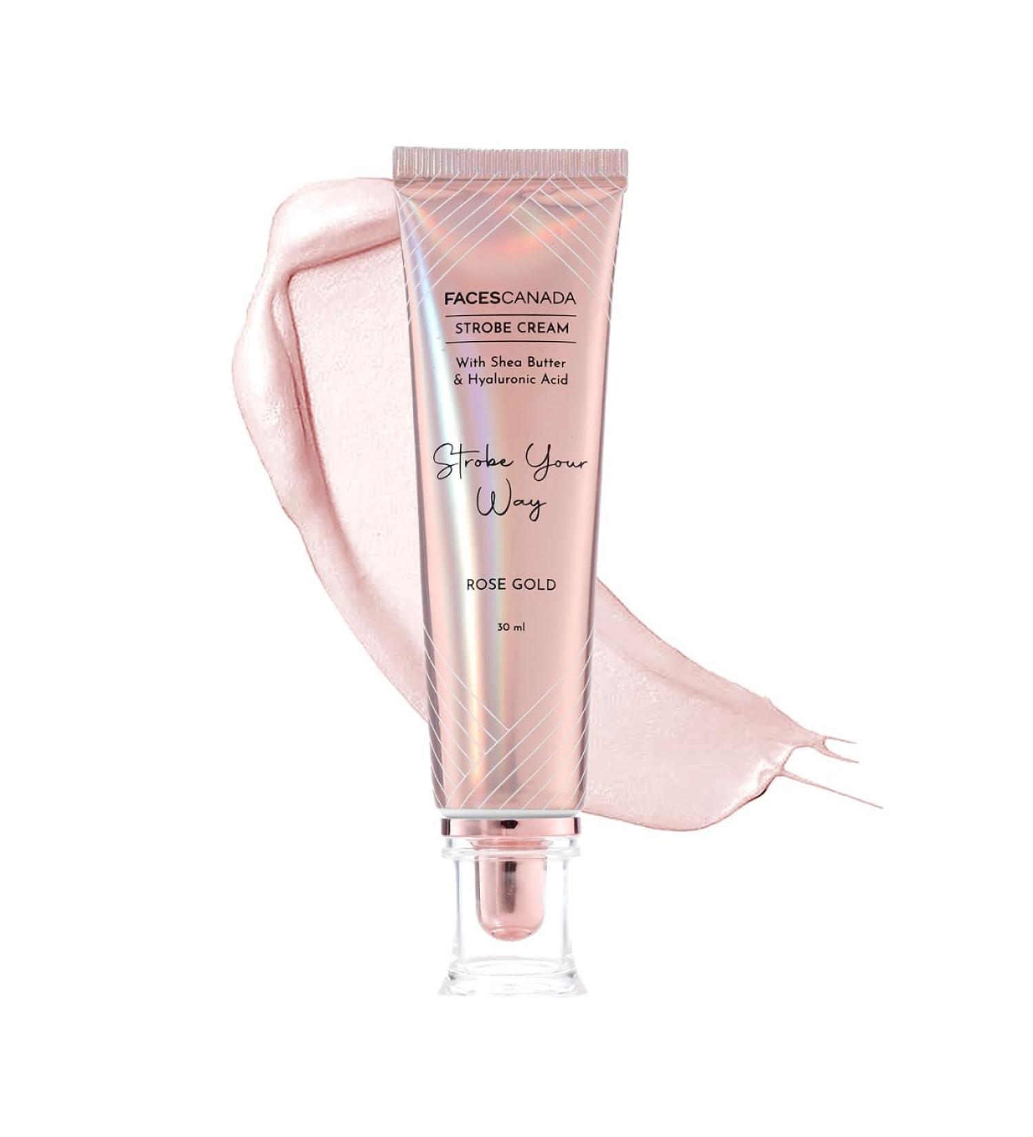 F.a.c.e.s C.a.n.a.d.a Strobe Cream with Shea Butter & Hyaluronic Acid Rose Gold 30ml - Buy Online on GoSupps.com