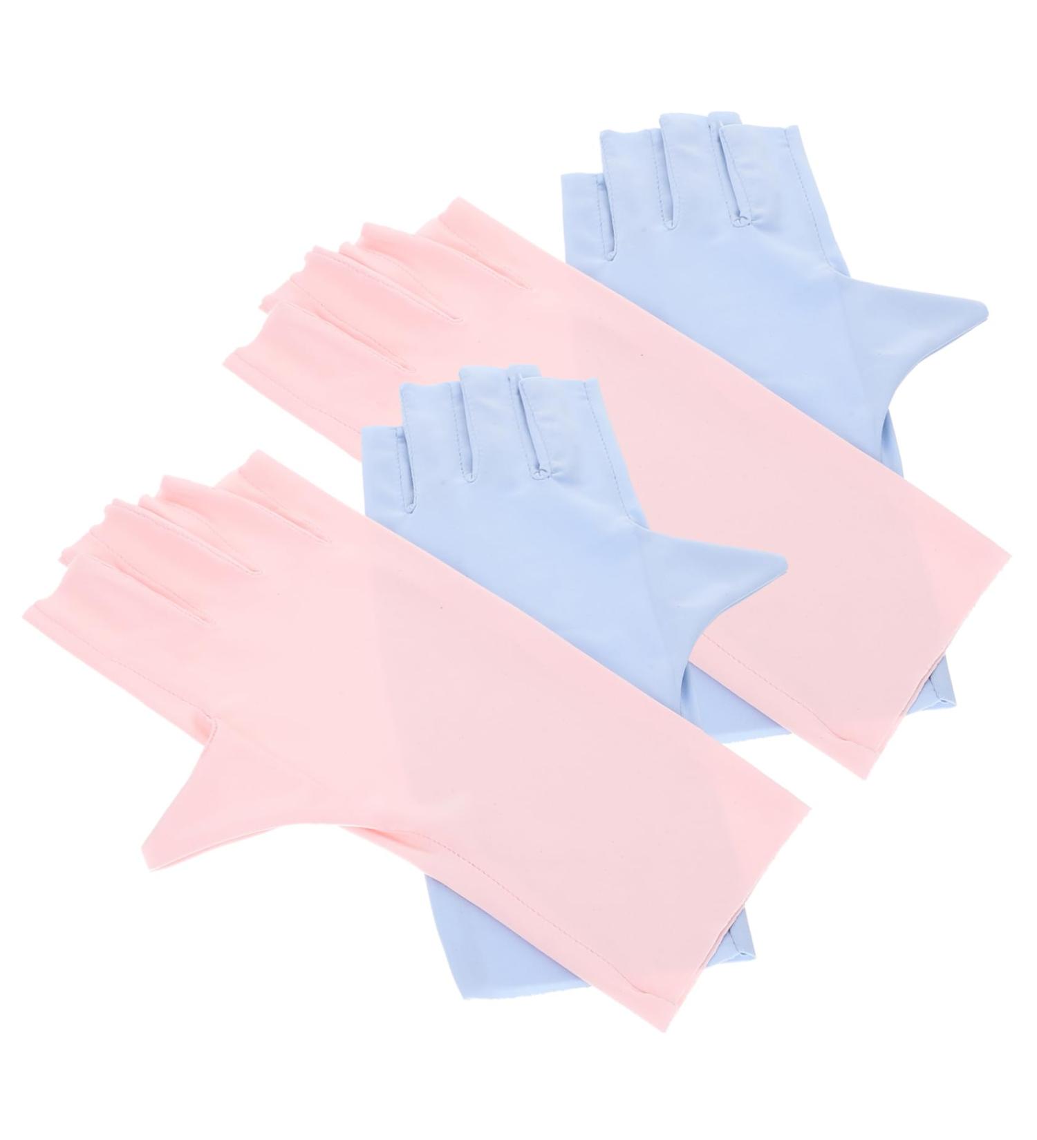 Beavorty 2 Pairs pink gloves sun gloves nail art supplies nail UV protection gloves for women nail art accessory nail UV gloves nail art UV gloves UV nail gloves Nylon Accessories manicure 21x12x0.1cm As Shown1 - Buy Online on GoSupps.com