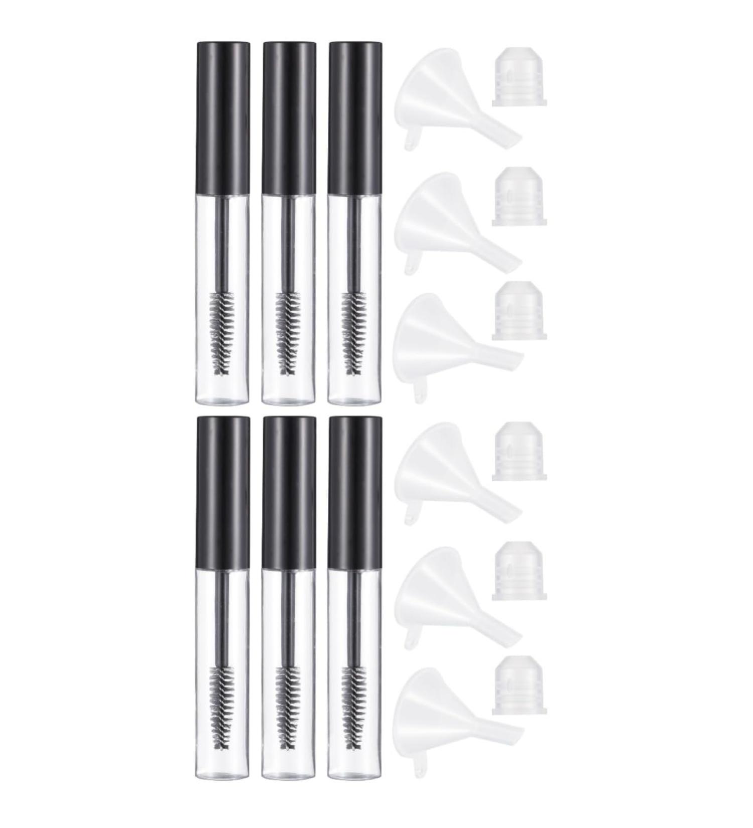 Beavorty 2 Sets Mascara Tube Funnel Toiletry Containers Mascara Clear Eyelash Wand Tube Black Plastic - Buy Online on GoSupps.com
