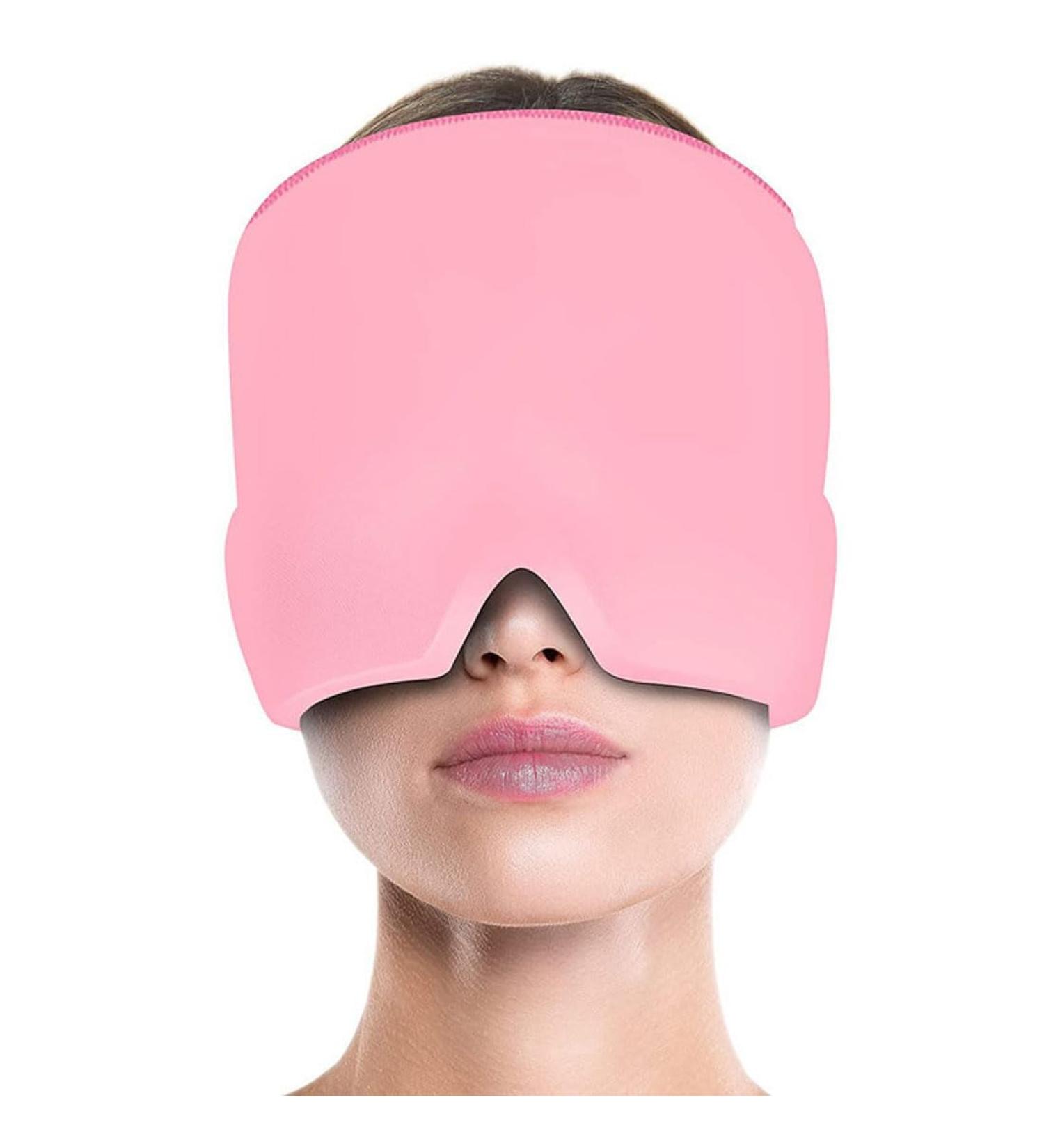 Kgduyc Cooling Eye Mask - Reusable Hot & Cold Compress Headgear for Migraine Relief (Pink) - Buy Online on GoSupps.com