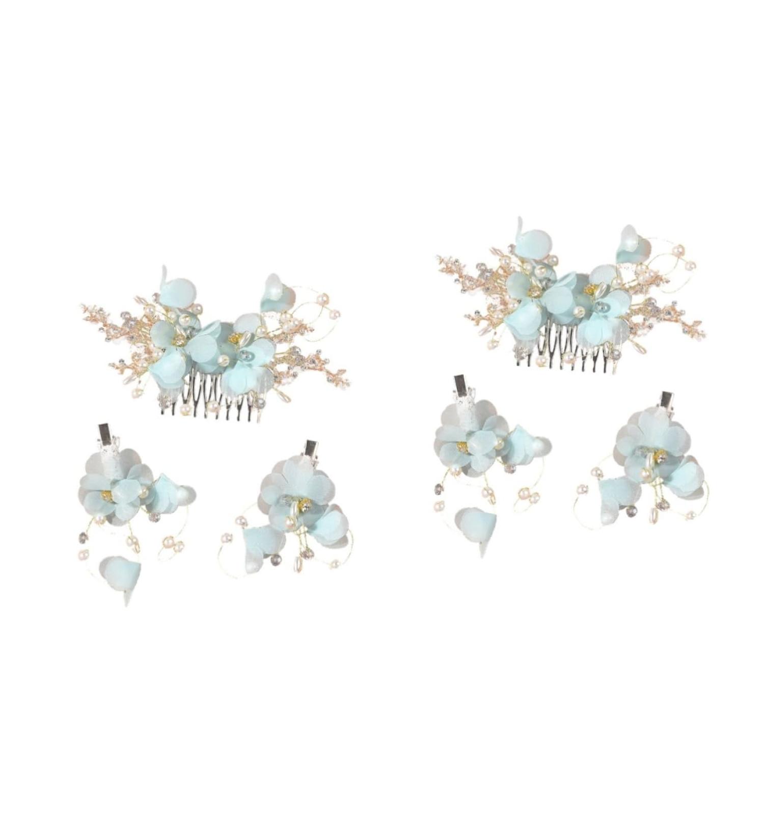 MAGICLULU 2 Sets Hair Comb Crystal Hairpin Combs Wedding Veil Flower Hair Clips for Women Bridal Headpieces for Wedding Hair Teasing Comb Bride Hair Decor Headdress Pearl Delicate Miss Alloy - Buy Online on GoSupps.com