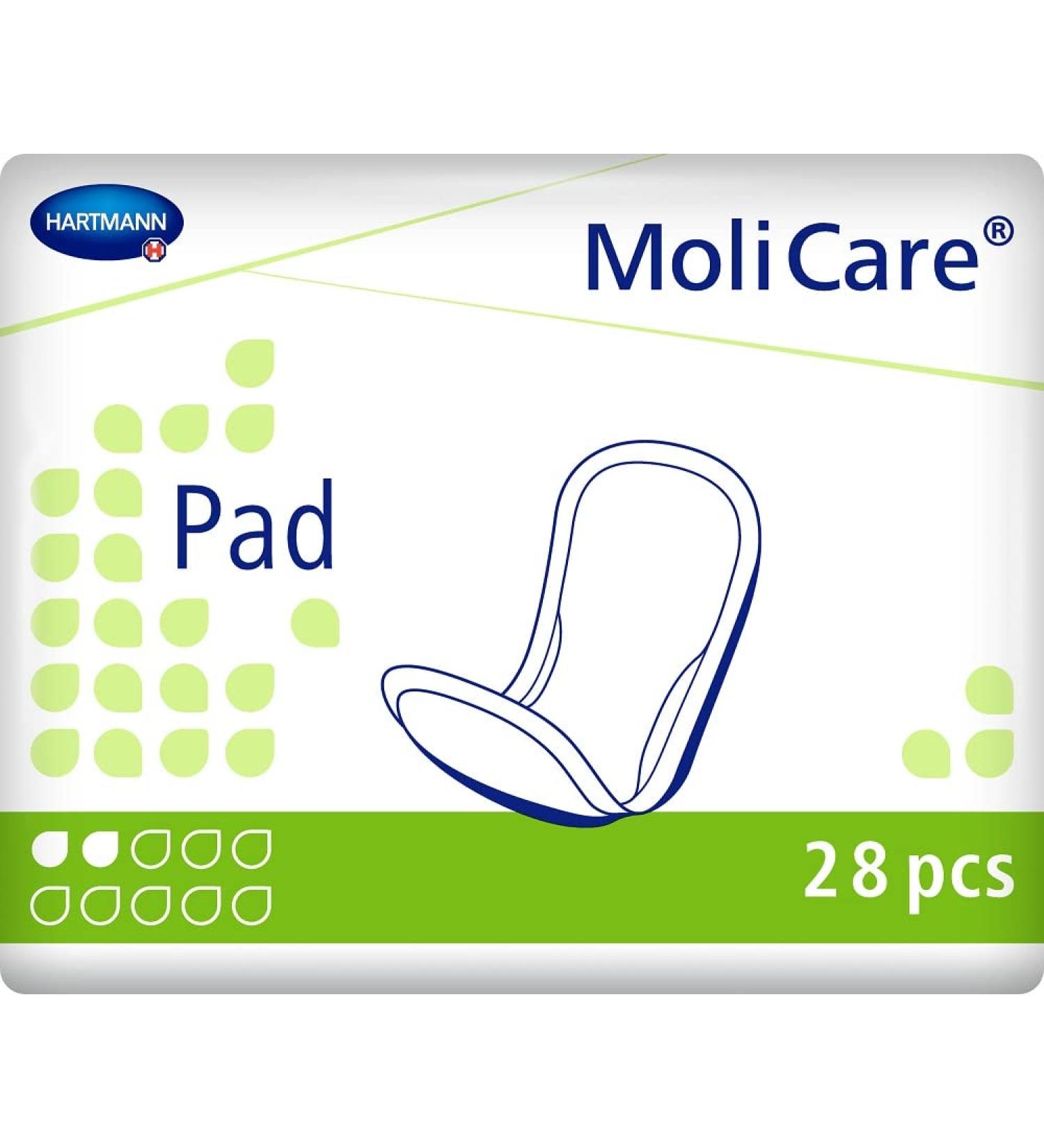 MoliCare Pad 2 Drops - Anatomical Pads for Mild to Moderate Bladder Weakness | 336 Pieces - International Shipping Available - Buy Online on GoSupps.com
