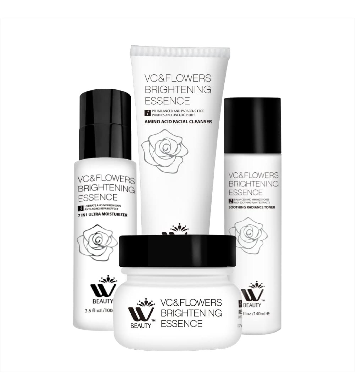 WBM Skincare Beauty Kit Facial Cleanser Moisturizer Witch Hazel Toner & Anti-Aging Night Cream for Sensitive Skin Shop Internationally - Buy Online on GoSupps.com