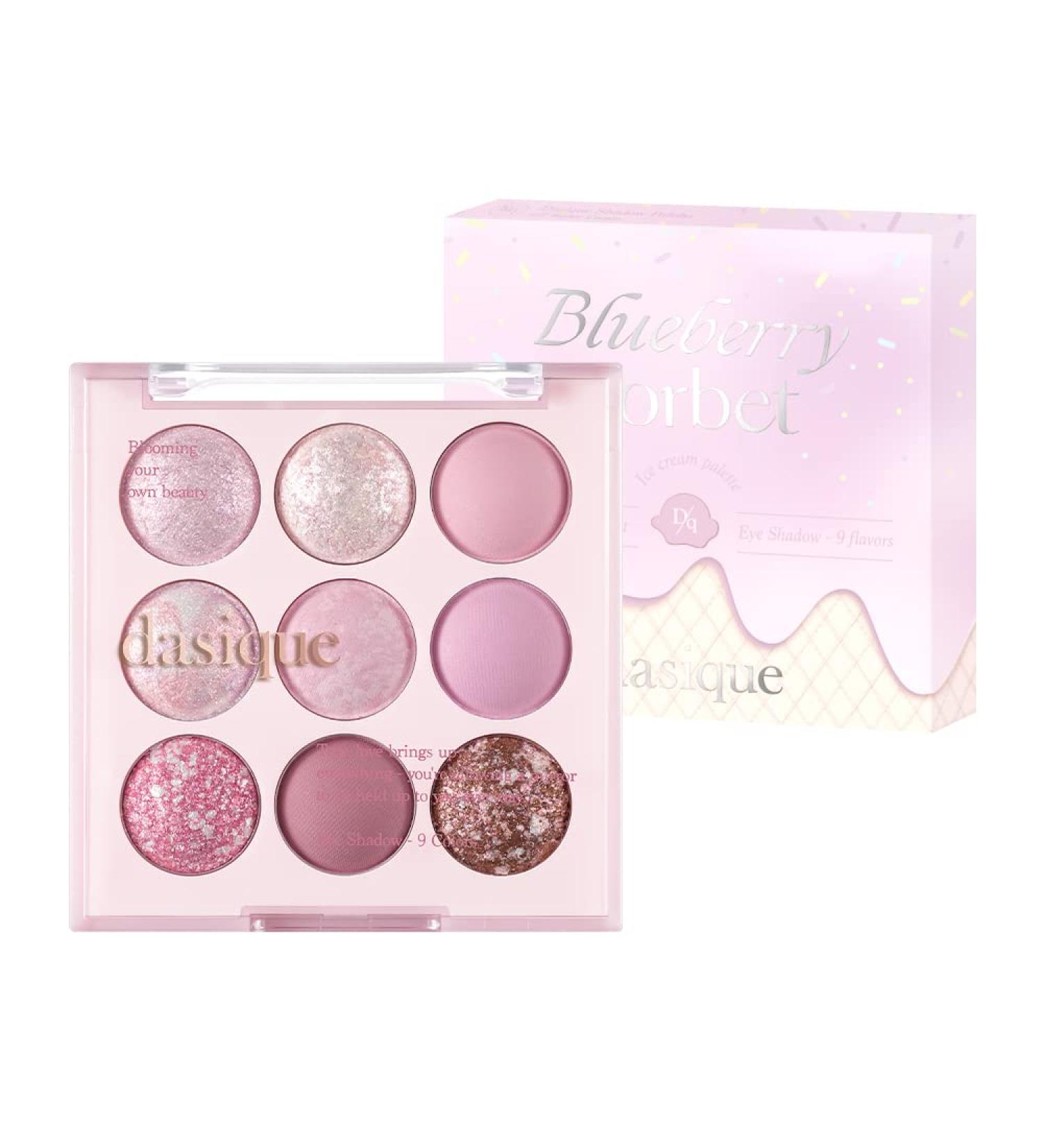 Dasique Shadow Palette 20 Blueberry Sorbet - Vegan & Cruelty-Free | 9 Blendable Shades with Glitters - Buy Online on GoSupps.com