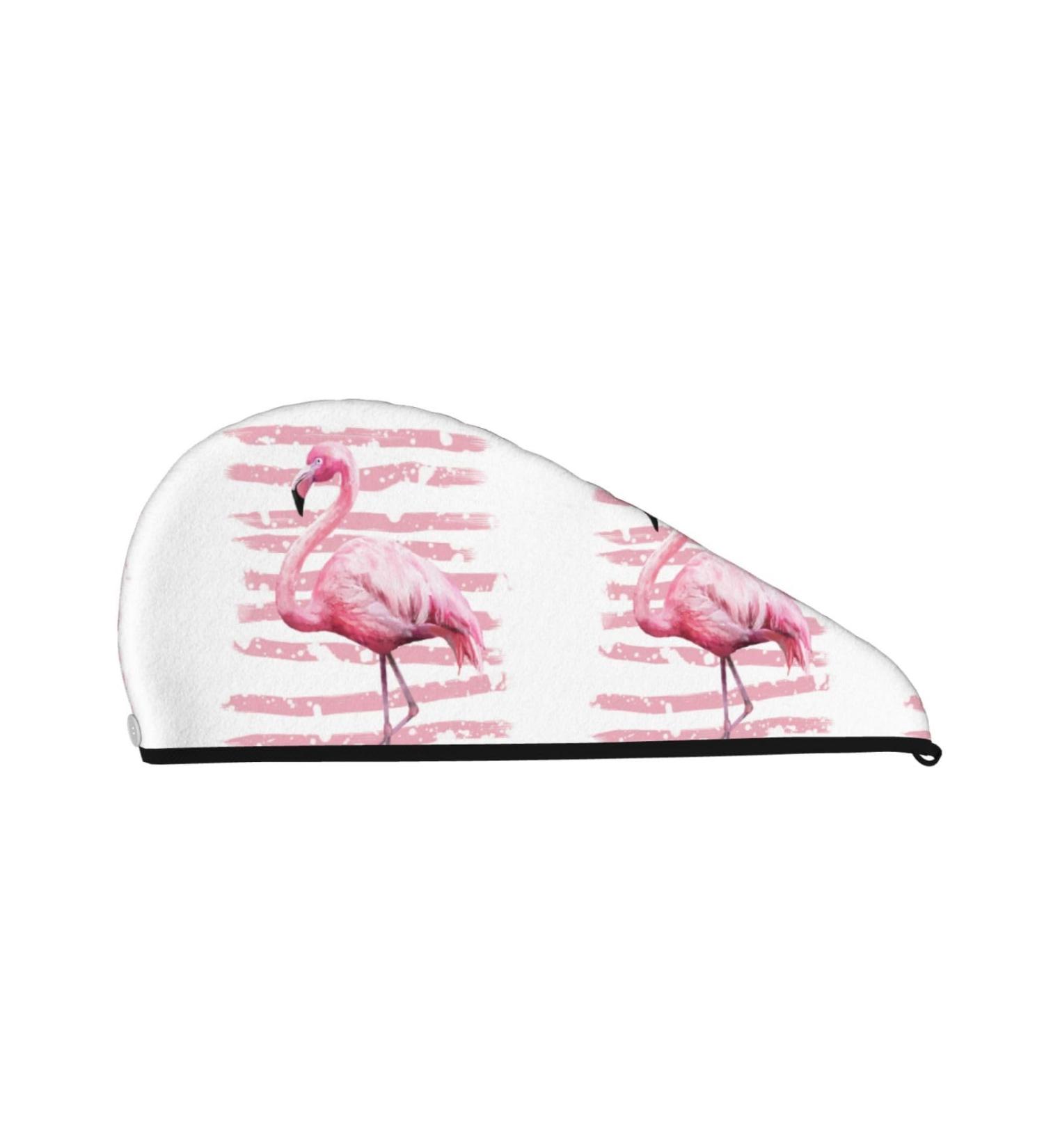 Flamingo Microfiber Hair Towel | Soft Super Absorbent Quick Dry Hair Wrap for Long Curly & Thick Hair - Buy Online on GoSupps.com