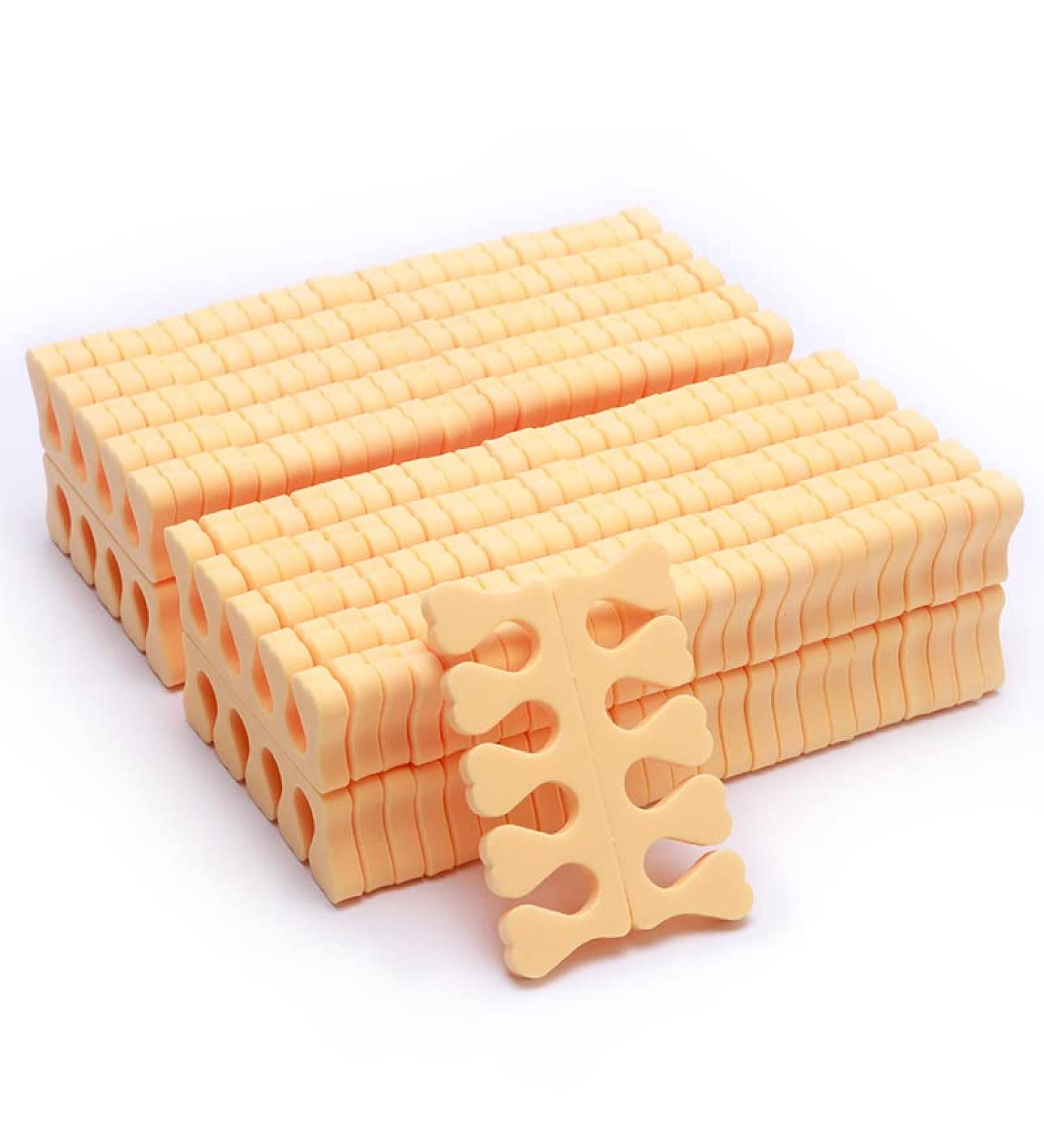 100 Pieces Yellow Toe Separator - Soft Pedicure Nail Art Spacer & Divider Tool for Manicure & Gel Painting Accessories - Buy Online on GoSupps.com