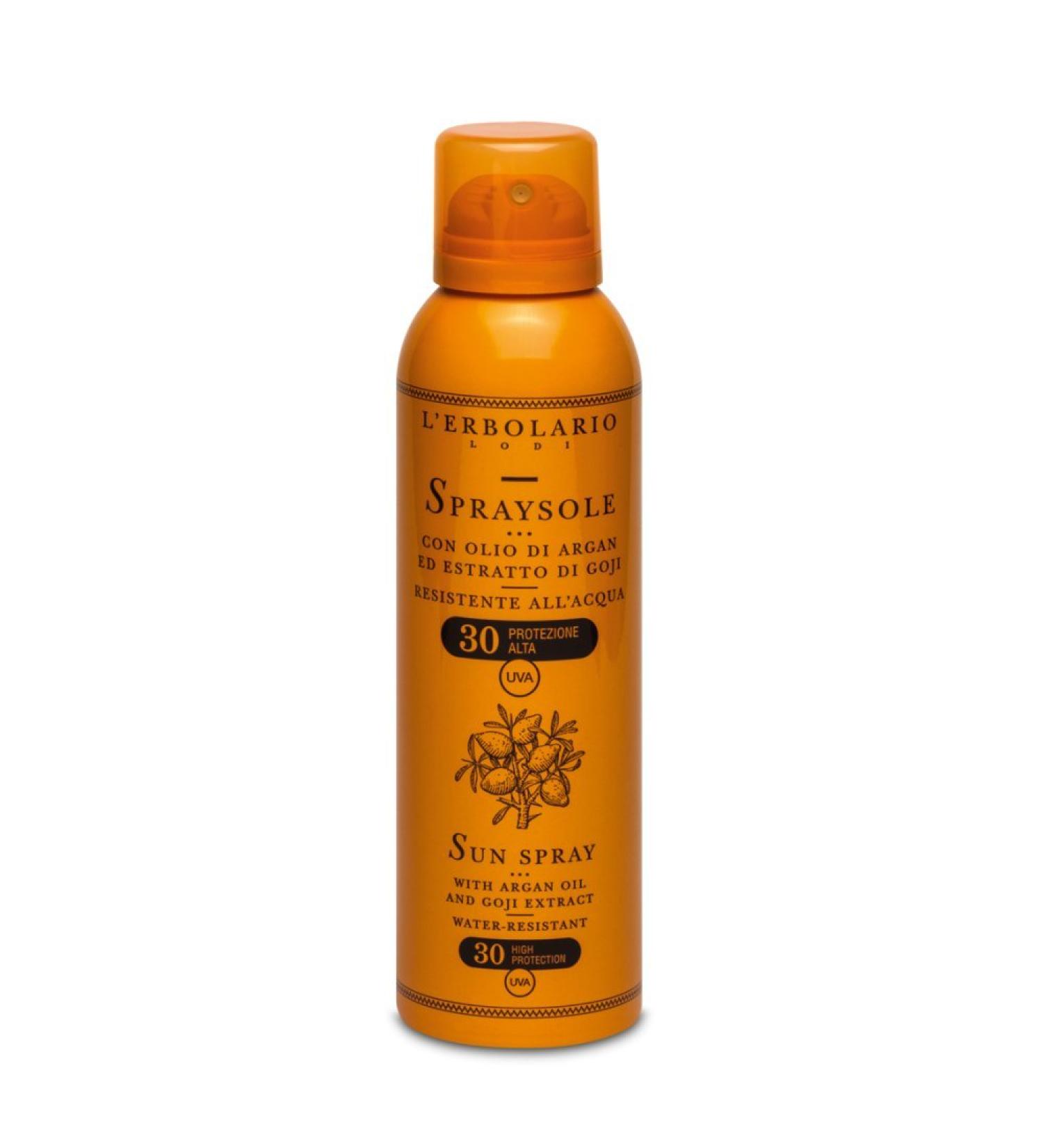 L'ERBOLARIO SPRAYSOLE olio spray 150ml SPF30 con olio argan ed estratto di Goji