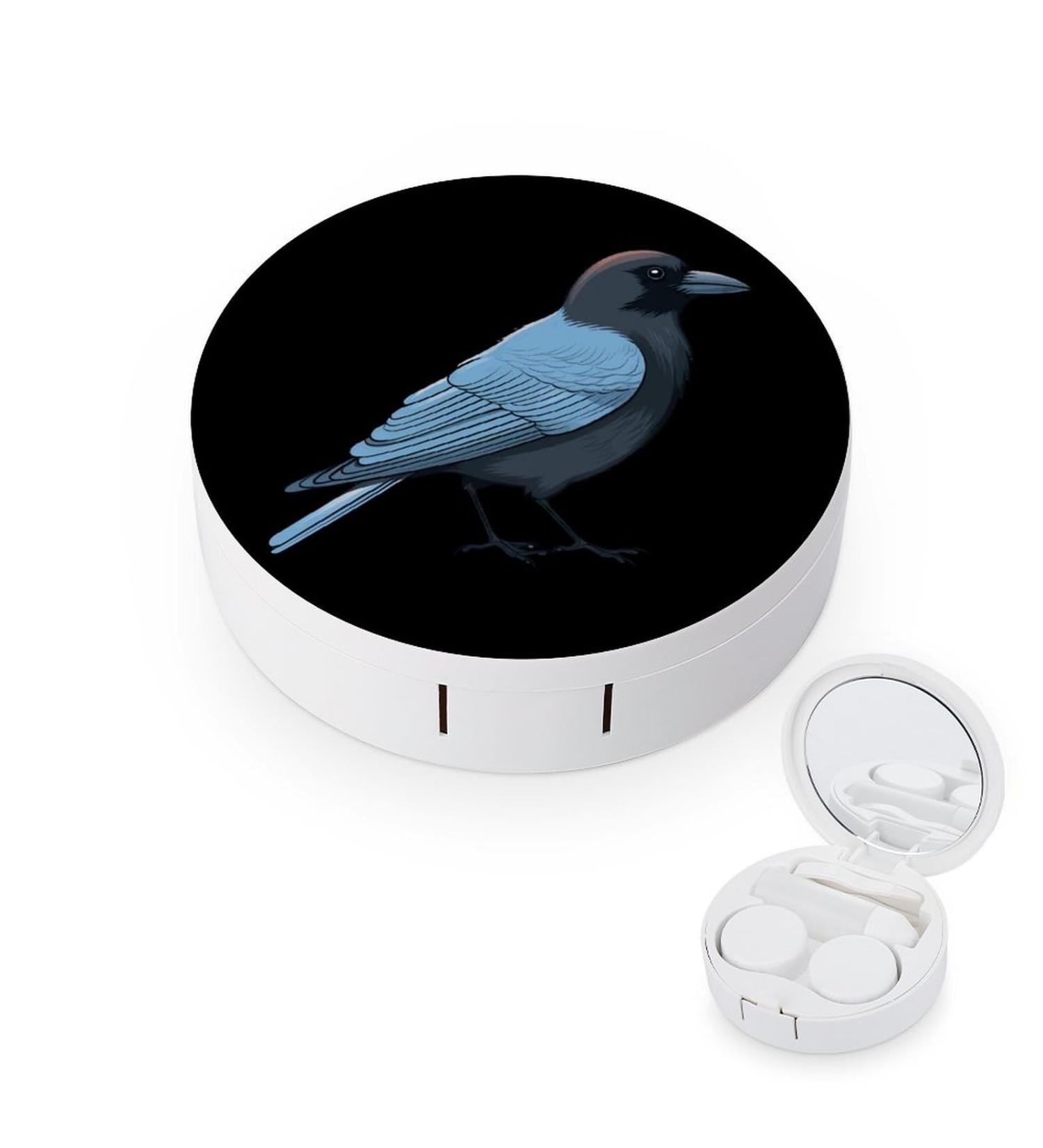 Crow Contact Lens Travel Kit | Portable Cute Contact Box with Mirror for Daily Outdoor Use - Shop Now - Buy Online on GoSupps.com