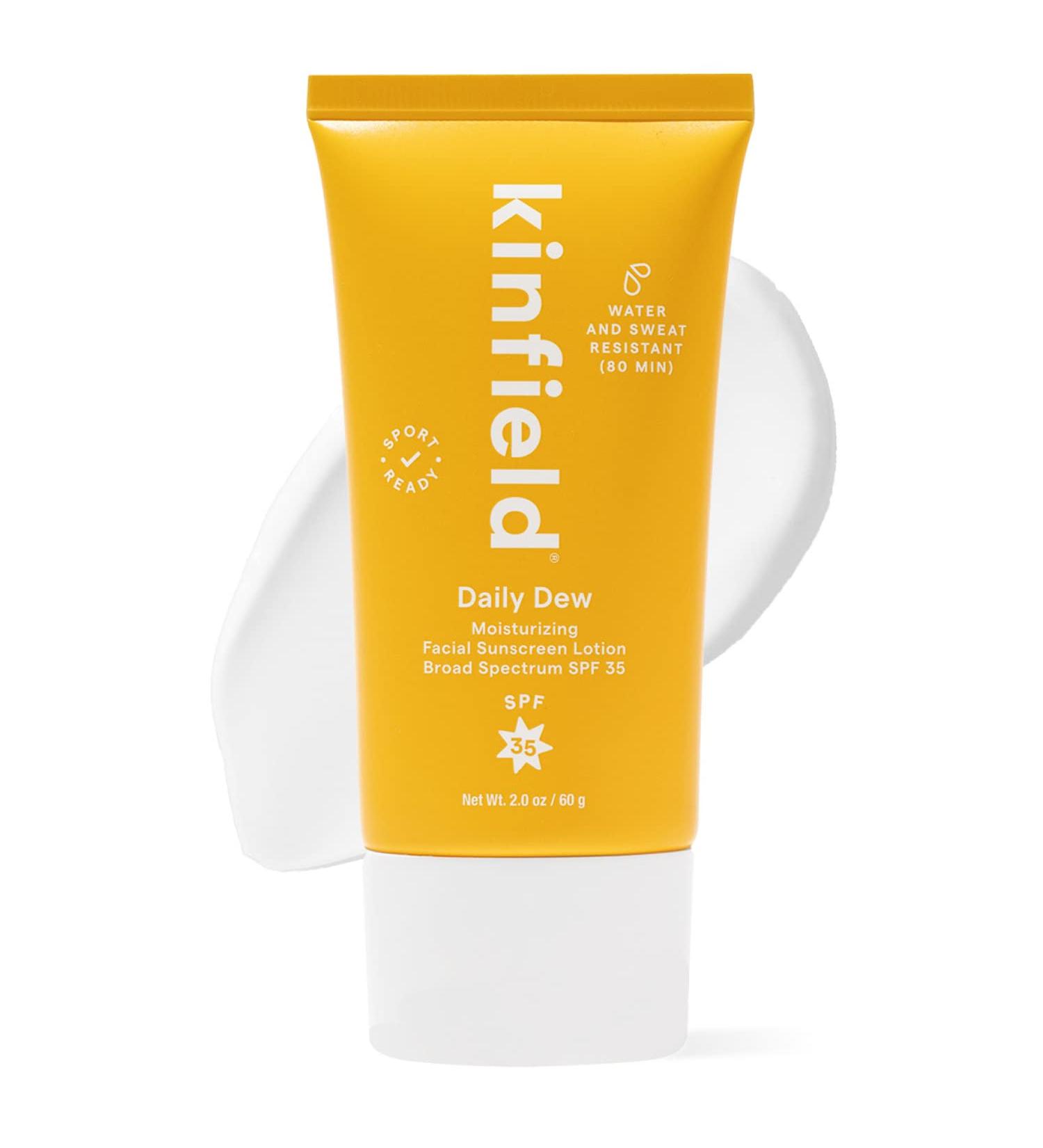 Kinfield Daily Dew SPF 35 Mineral Sunscreen - Water & Sweat Resistant - 2.0 oz - Cruelty-Free & Reef-Safe - Buy Online on GoSupps.com