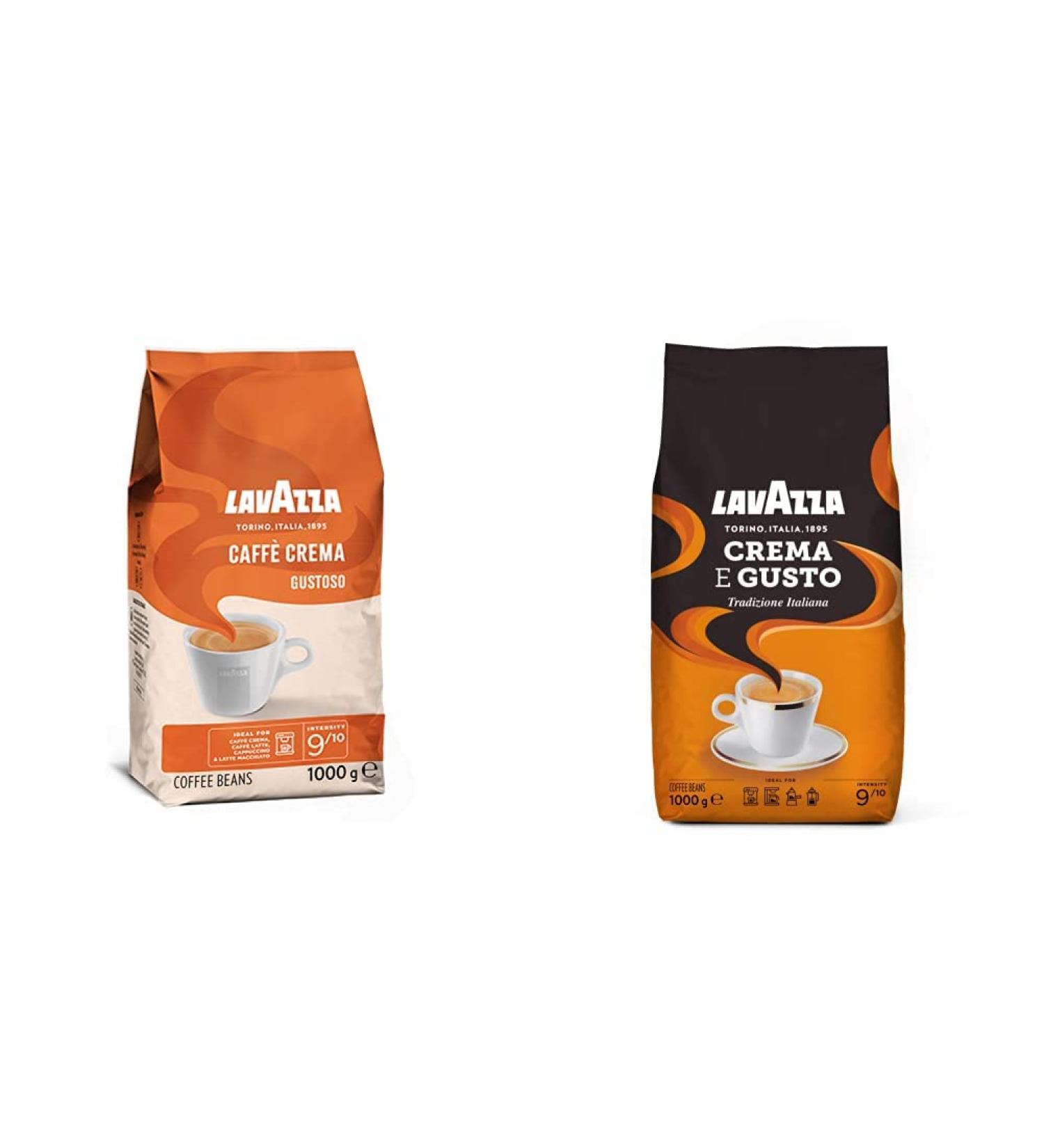 Buy Lavazza Caff Crema Gustoso & Crema E Gusto 1kg - Intensity 9/10 Aromatic Roasted Coffee Beans - International Shipping Available - Buy Online on GoSupps.com