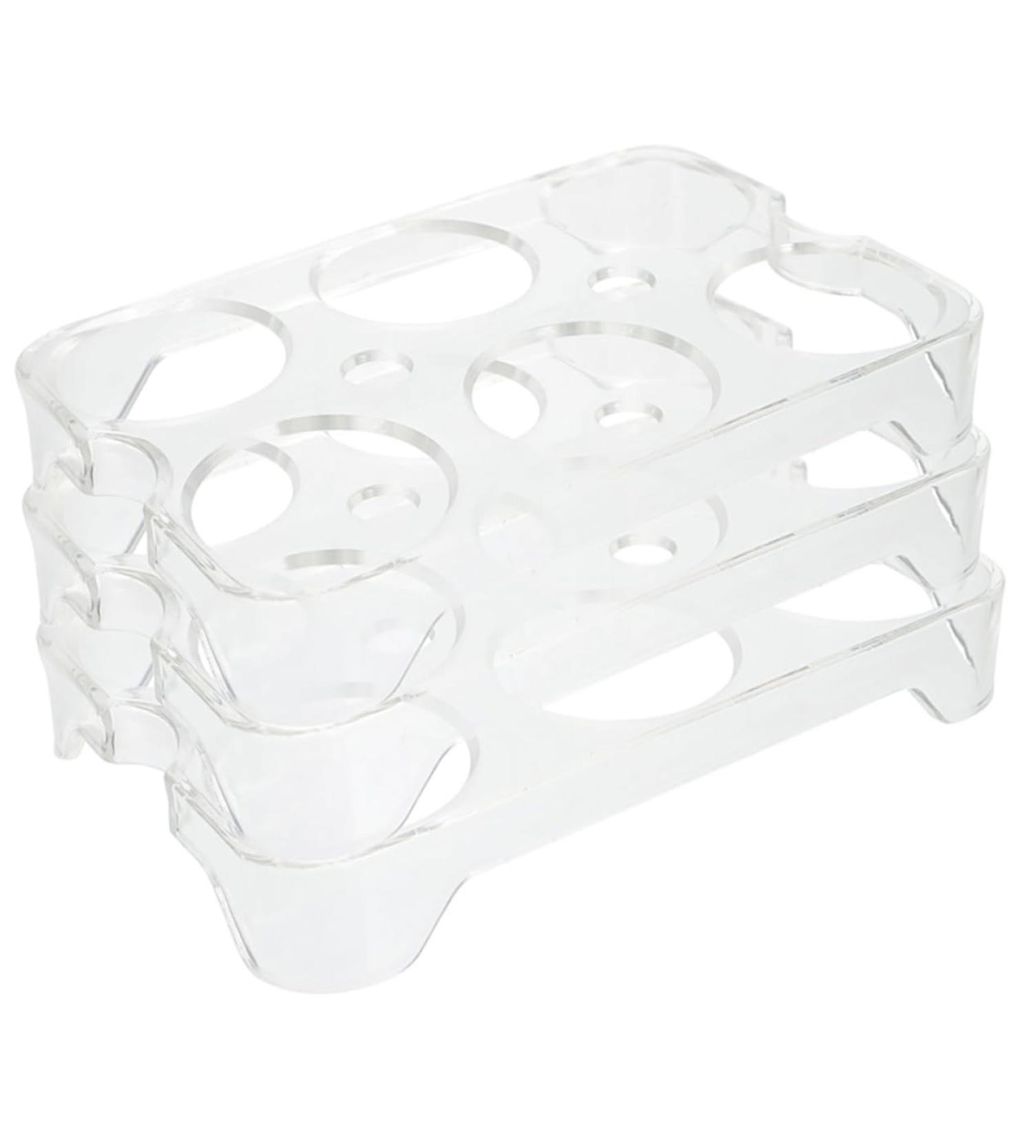 GLEAVI 3pcs Egg Storage Box Eggs Refrigerator Clear Shelves Fridge Egg Holder Display Stand Universal - Buy Online on GoSupps.com