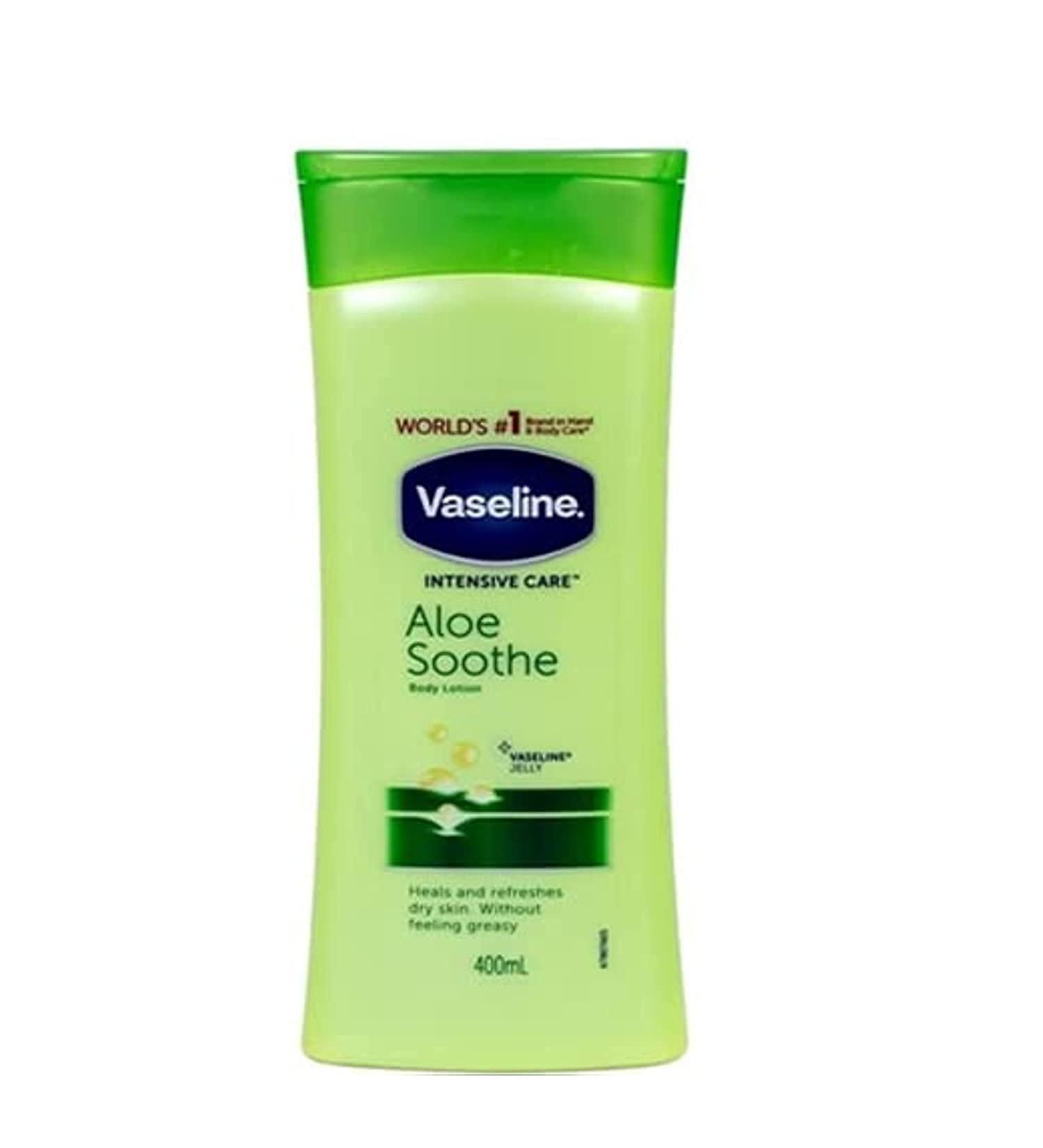 Vaseline Intensive Care Aloe Soothe Body Lotion 400ml - Hydrating & Soothing Moisturizer for All Skin Types - Buy Internationally - Buy Online on GoSupps.com