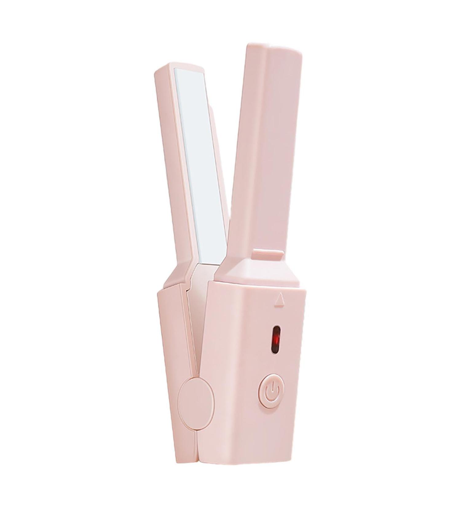 Small Curling Iron Rechargeable Hair Straightener and Curler - Multifunctional Straight and Curly Hair Wand for Girls and Teens Jiahua Pink - Buy Online on GoSupps.com