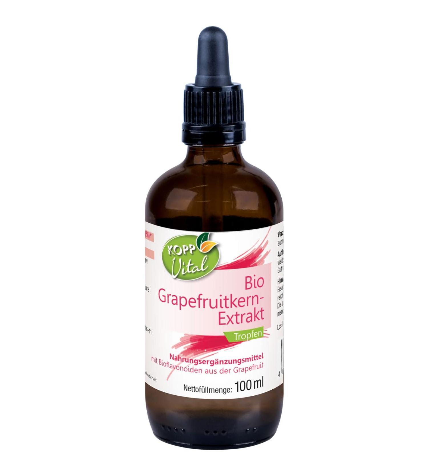 Kopp Vital Bio-Grapefruitkern Extract Drops | Organic & Vegan | 100ml | High-Quality Bioflavonoids - Buy Online on GoSupps.com
