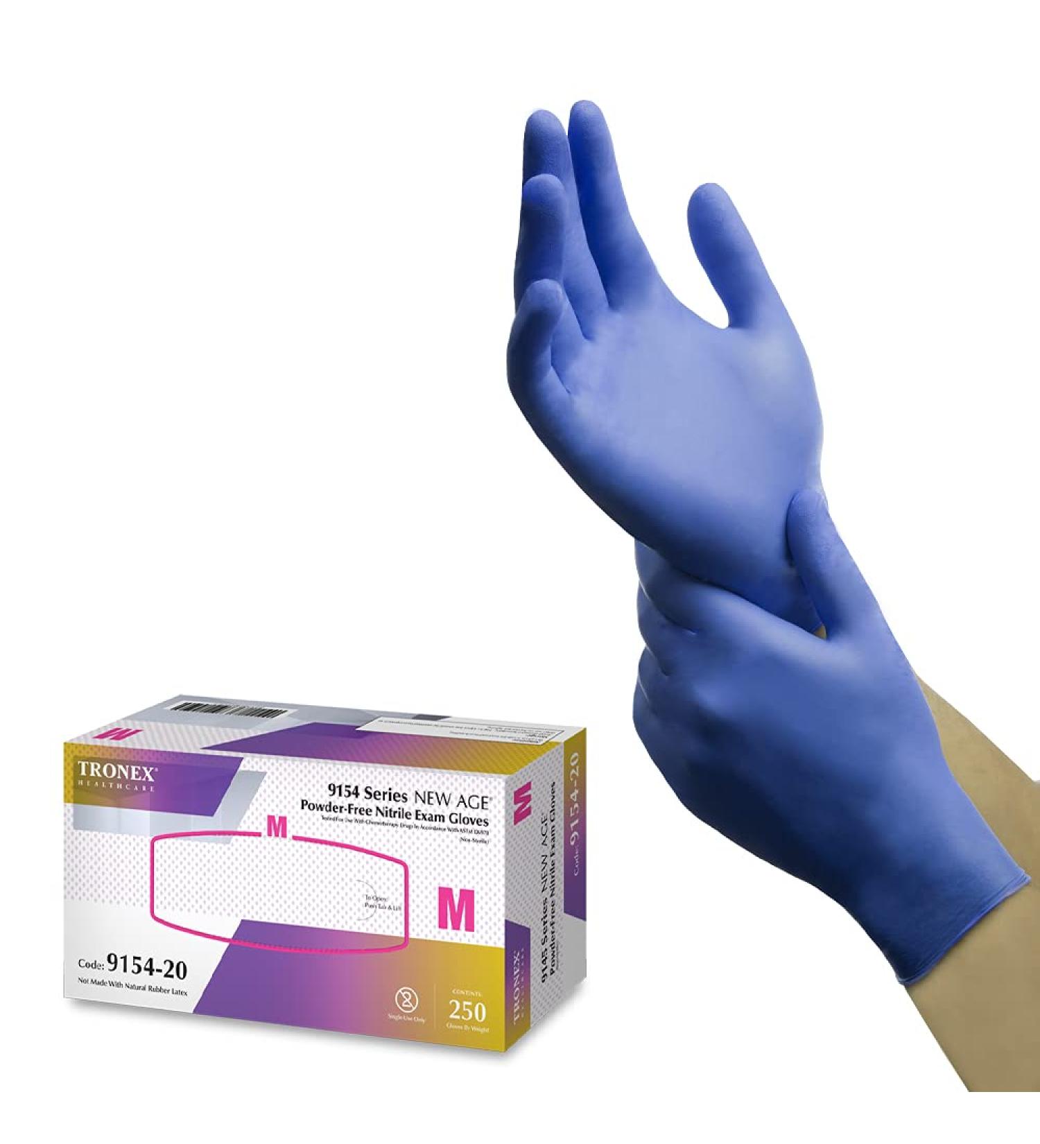 Tronex Violet Blue Nitrile Chemo-Rated Gloves - 250 Large Disposable Medical Gloves - Buy Online on GoSupps.com