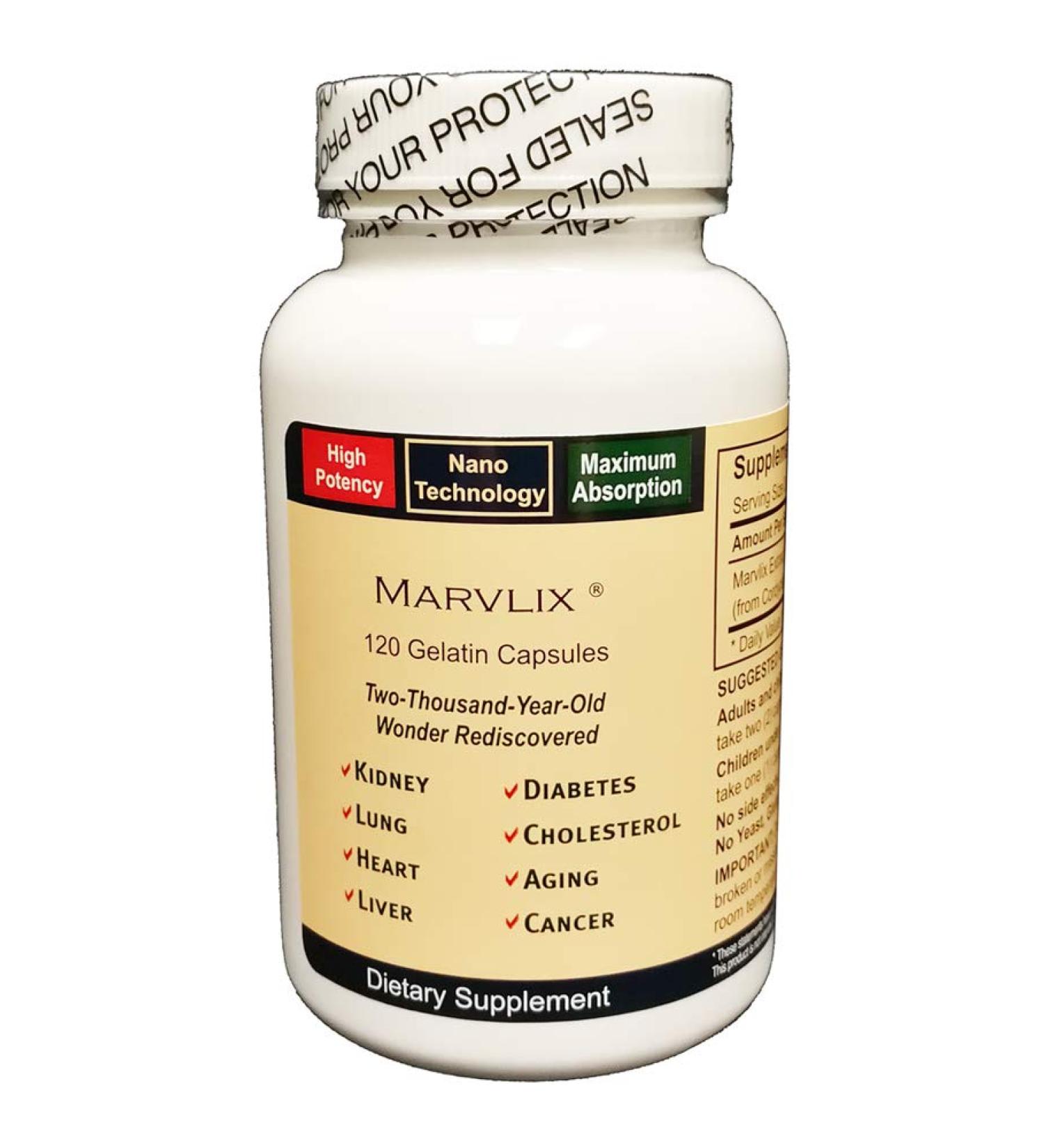 Marvlix Cordyceps Sinensis Mushroom Capsules - Supports Heart, Lungs, Kidneys, Liver - 120 Ct - Made in USA - Pure, Potent, Bioavailable - Buy Online on GoSupps.com