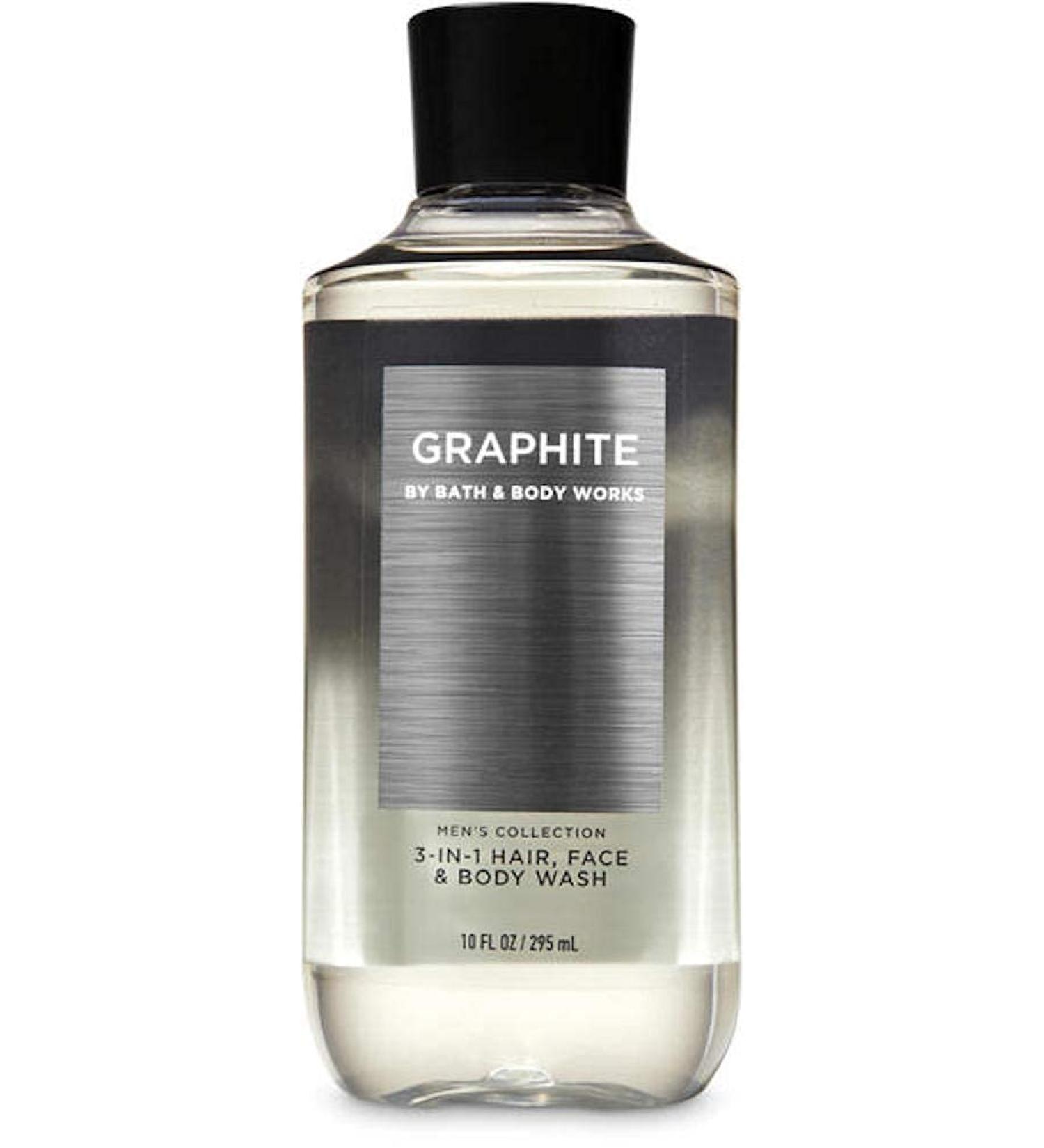 Bath and Body Works Men's Collection Graphite 3-in-1 Hair Face and Body Wash 10 Fluid Ounce 10 Fl Oz (Pack of 1)