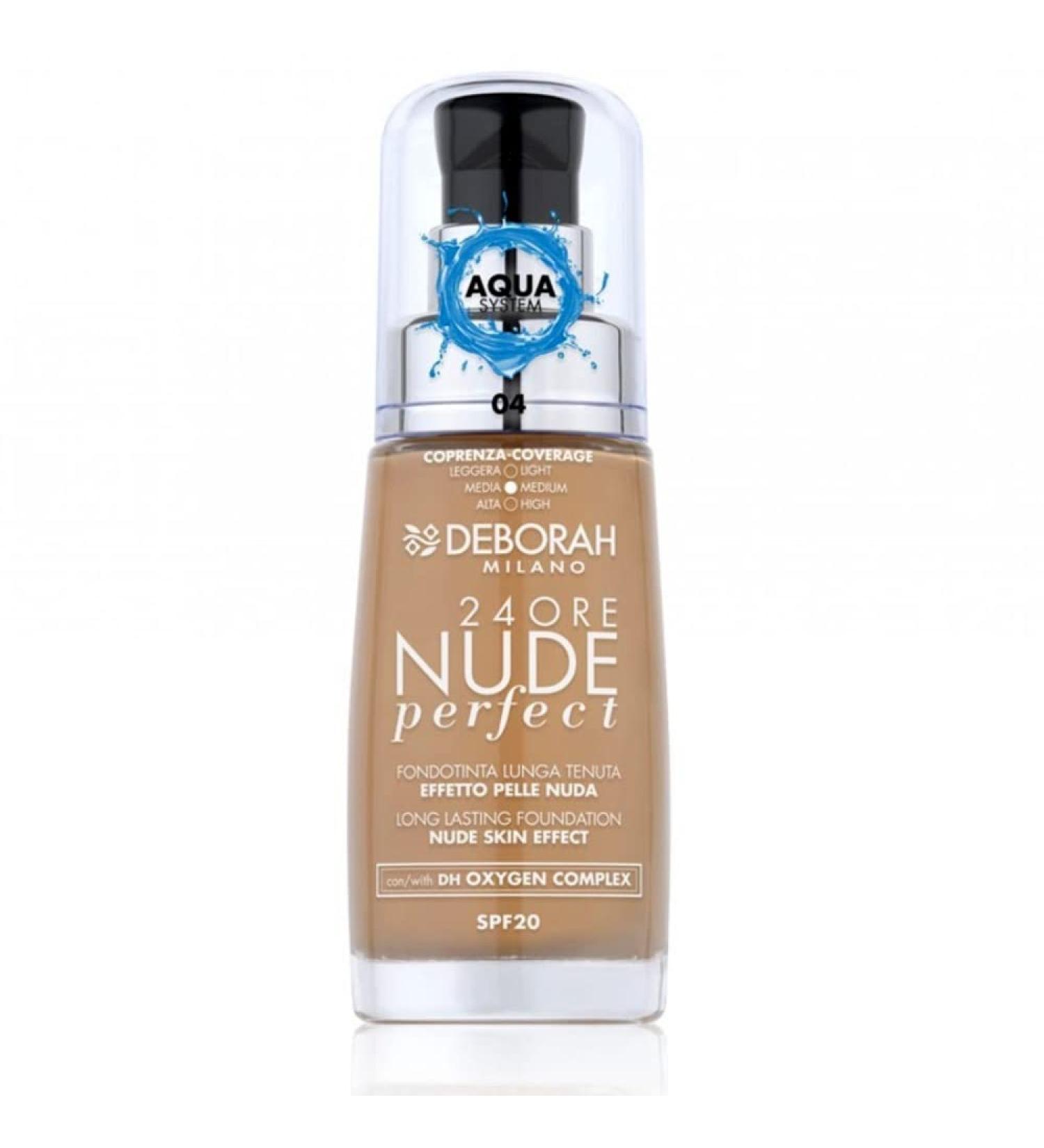 DEBORAH 24 hours Perfect Nude Foundation N04 apricot - Buy Online on GoSupps.com