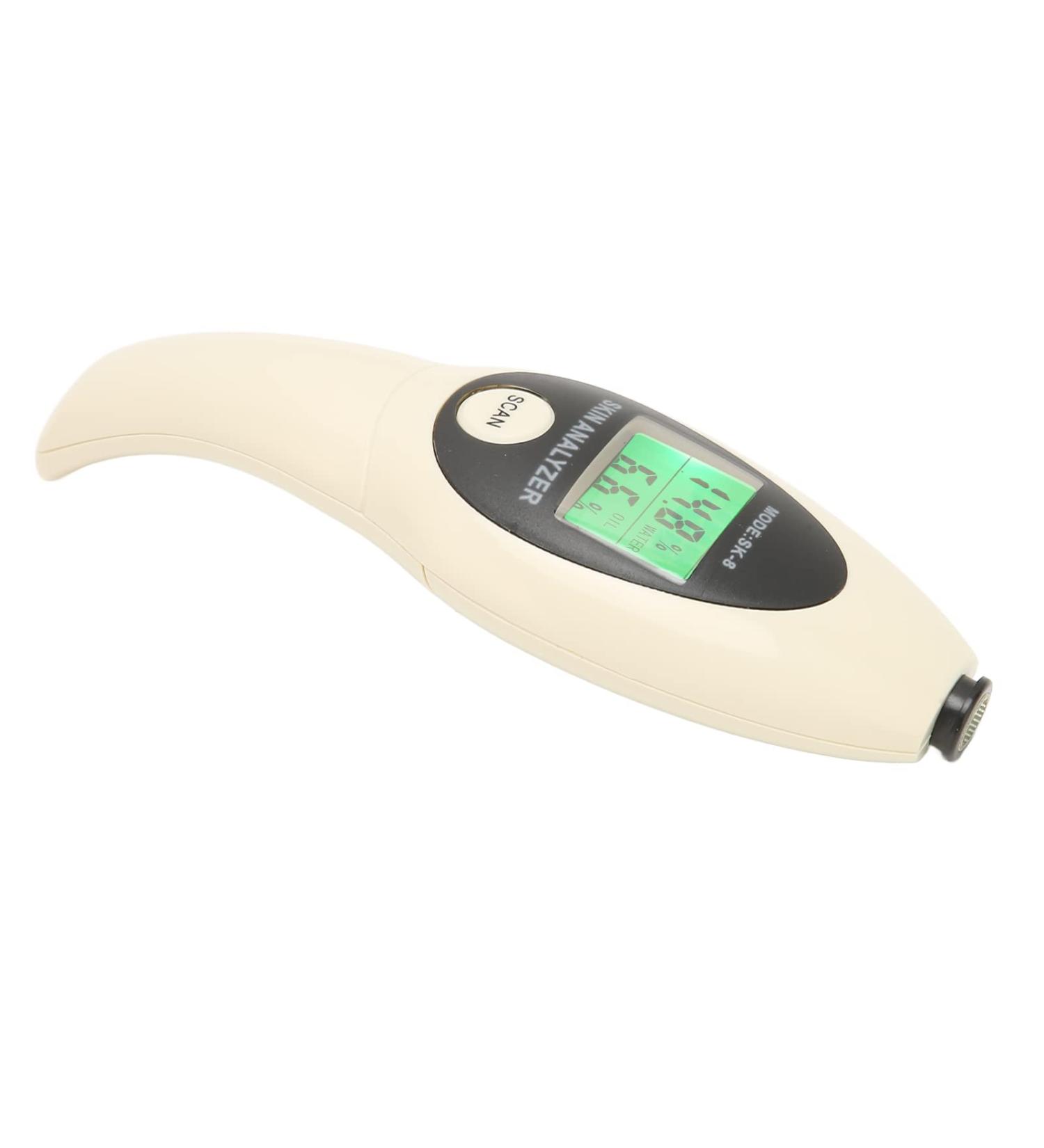 Facial Skin Tester Body Moisture Oily Tester Portable Digital Skin Moisture Tester with LED Screen White - Buy Online on GoSupps.com