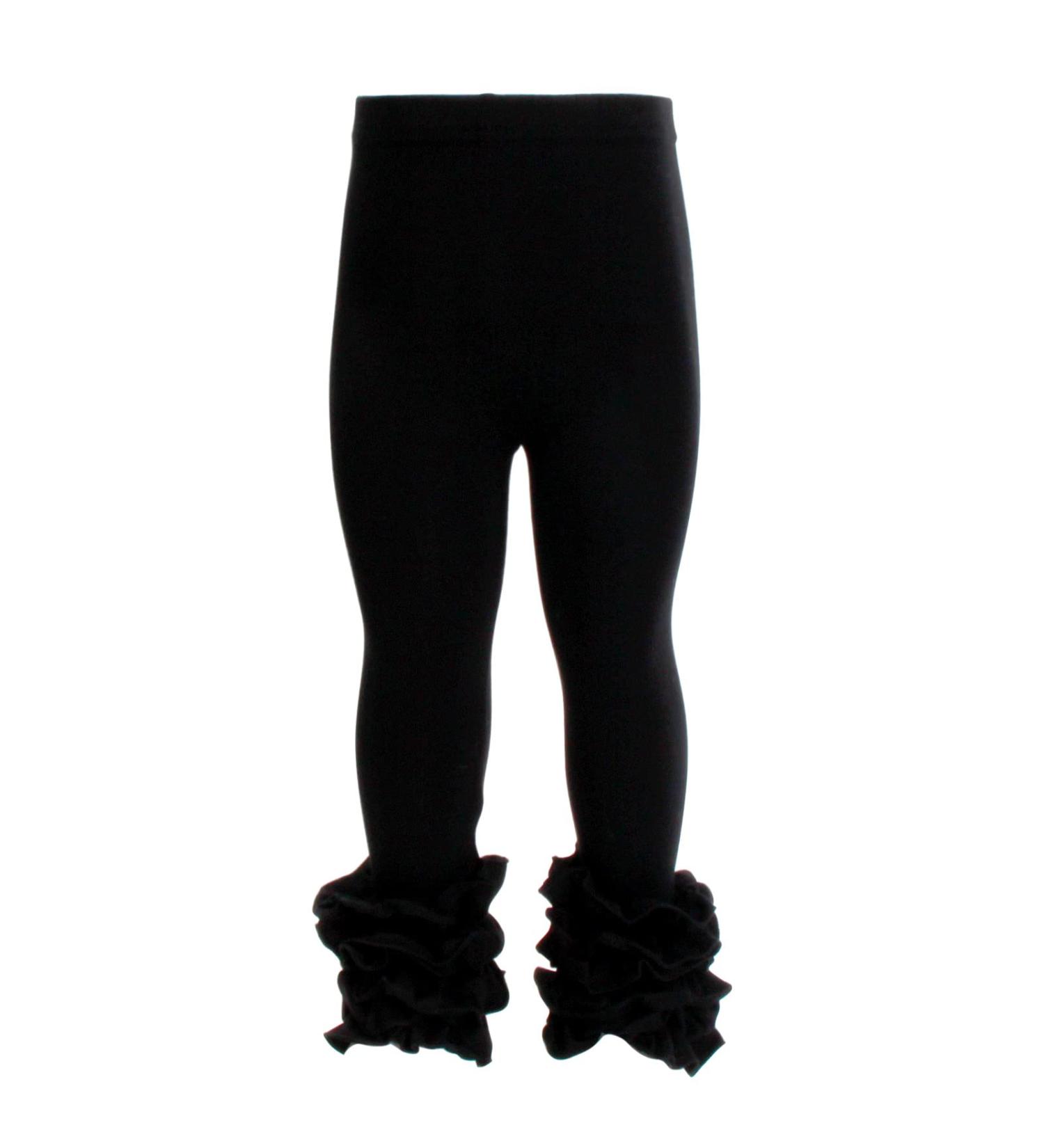 Hoolchean Girls Cotton Ruffle Leggings 3-4 Years Slim Black - Toddler & Little Girls - Buy Online on GoSupps.com