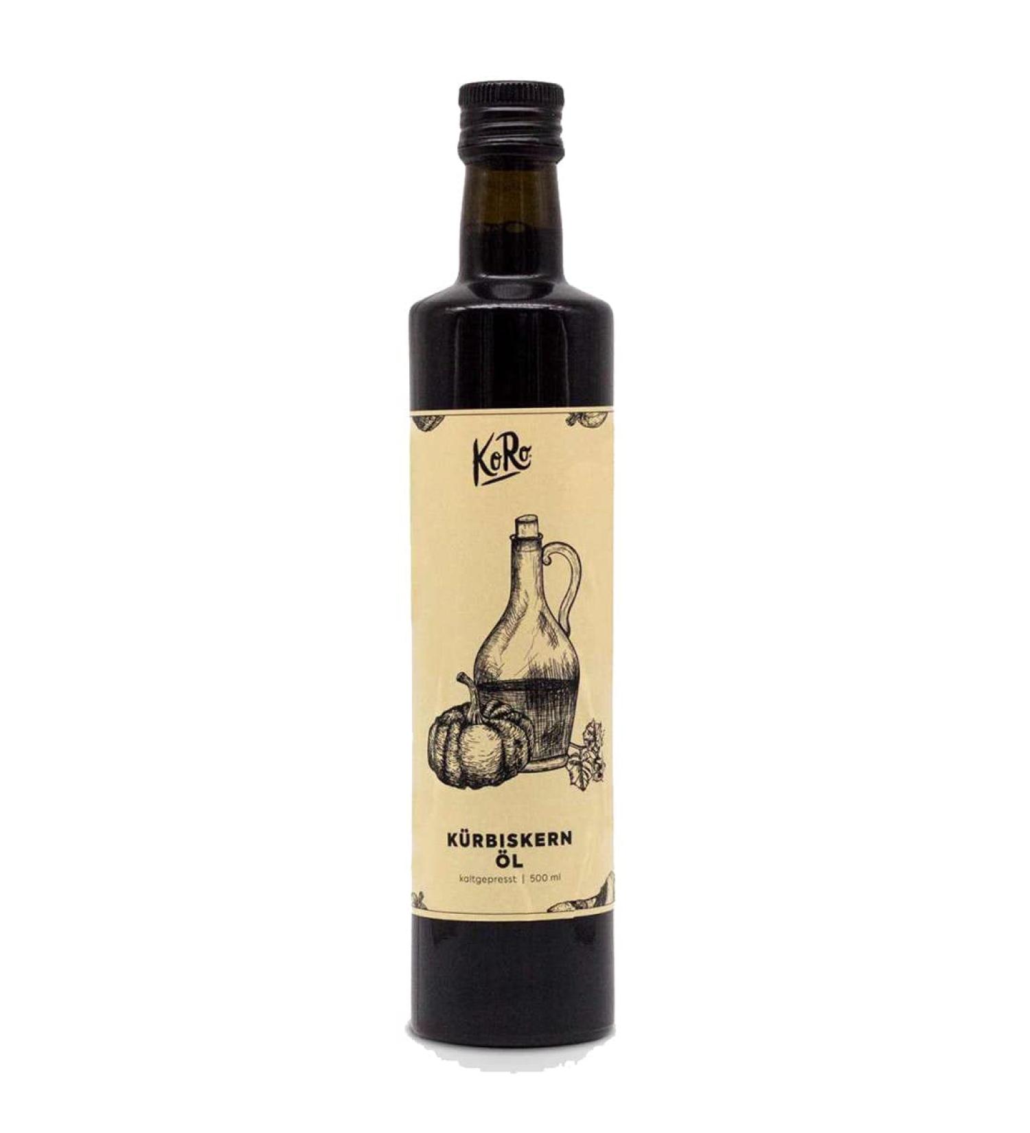 KoRo Organic Pumpkin Seed Oil 500ml | 100% Pure Unroasted & Vegan Premium Plant-Based Oil - Buy Online on GoSupps.com