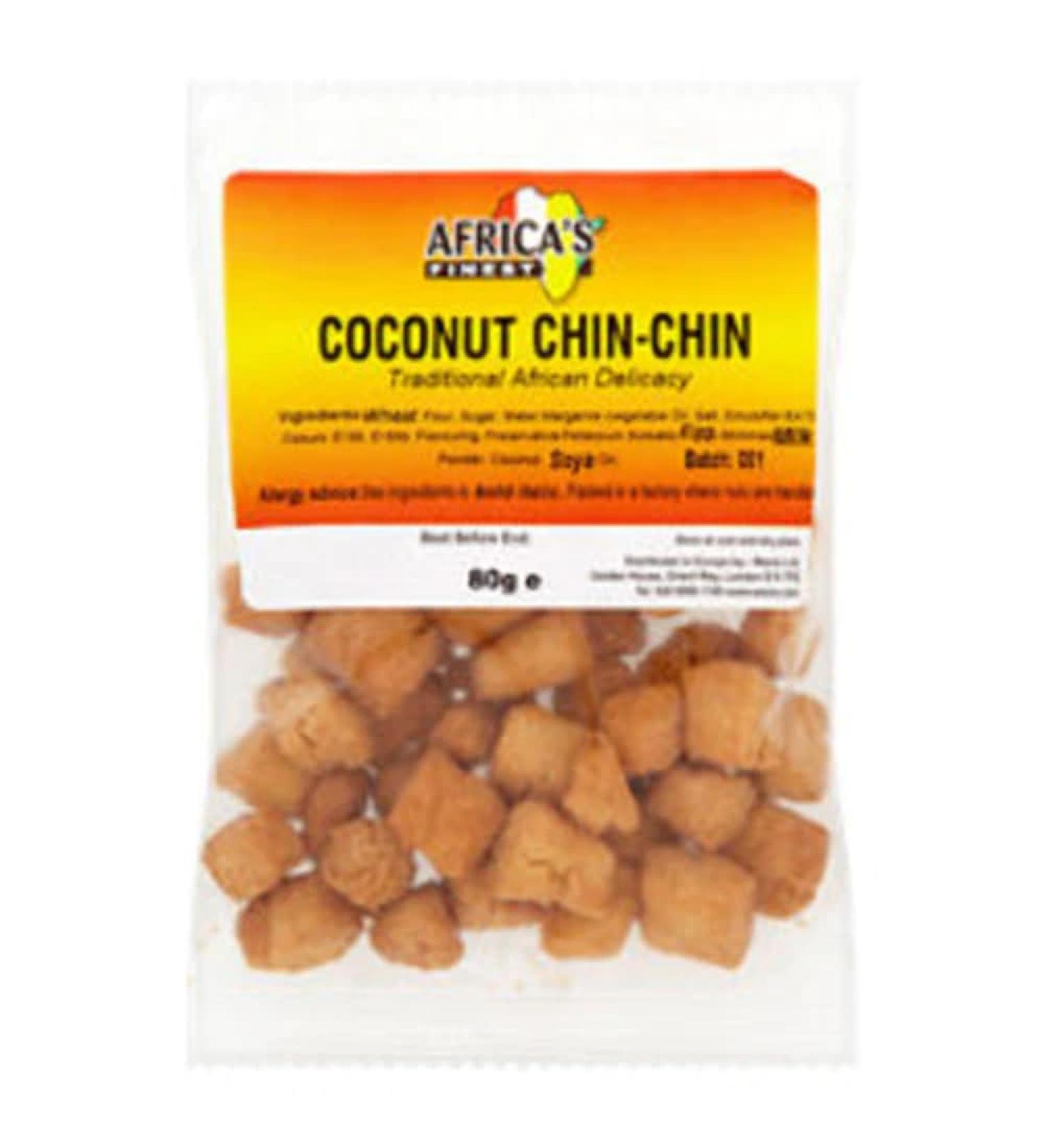 Africas Finest Chin Chin Coconut 80g-Fd