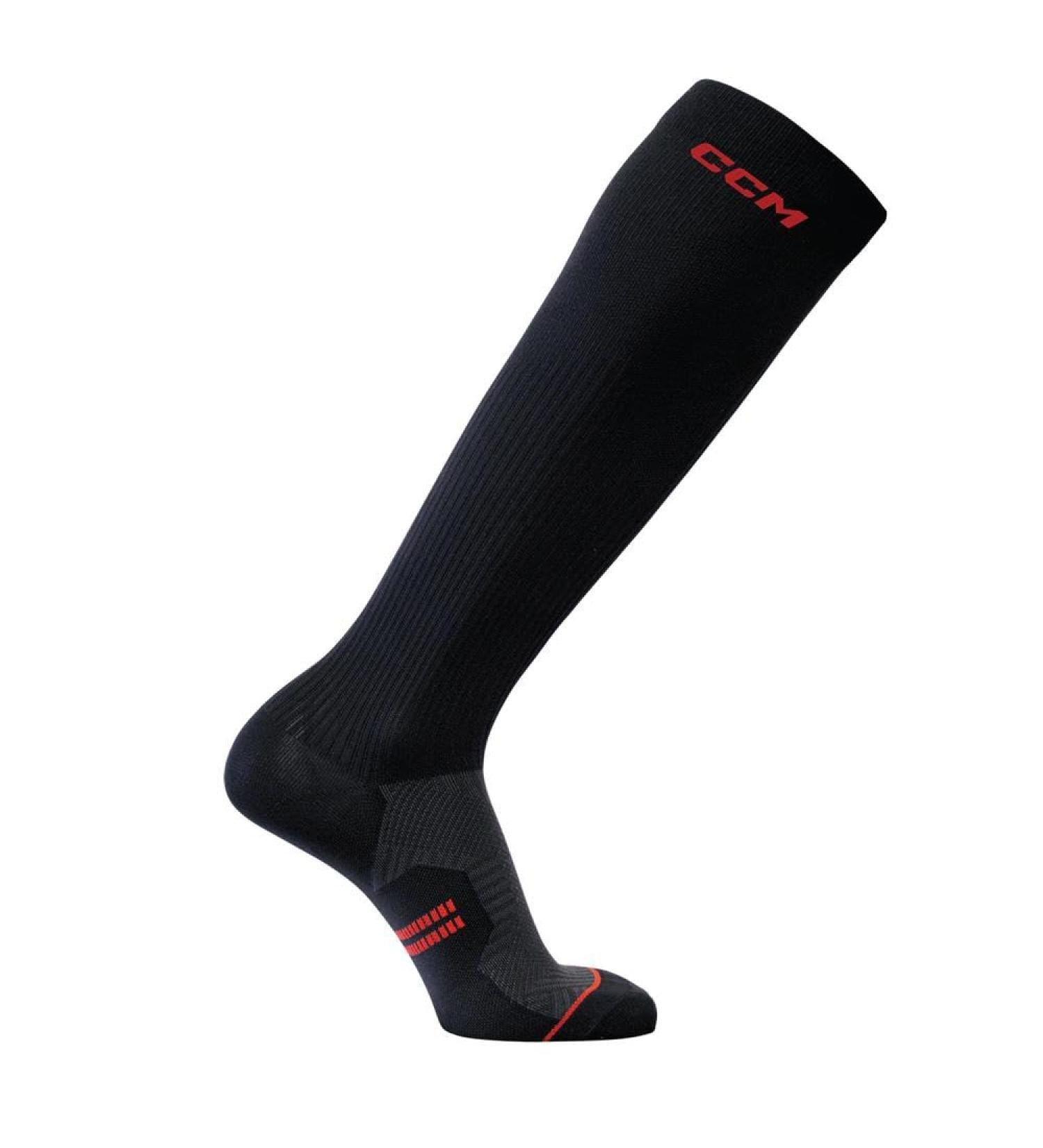CCM Proline Compression Socks 3D Knee Nylon Blend One Size Tall Black Size: XL