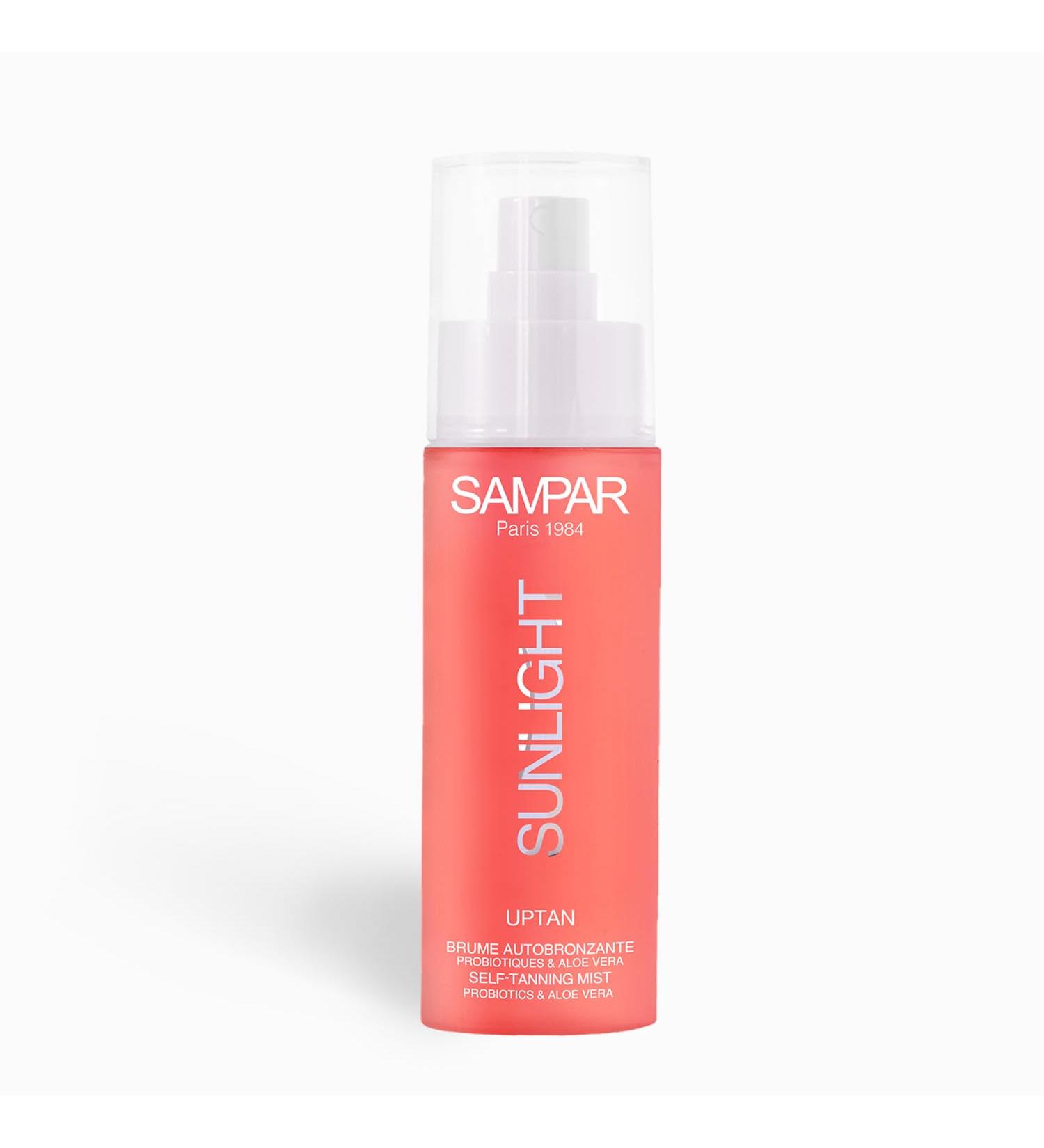 SAMPAR Sunlight Uptan - Self-Tanning Face Mist with Probiotics Vegetable DHA & Aloe Vera - Natural & Bright Tan - No Trace - Odorless - All Skin Types - Buy Online on GoSupps.com