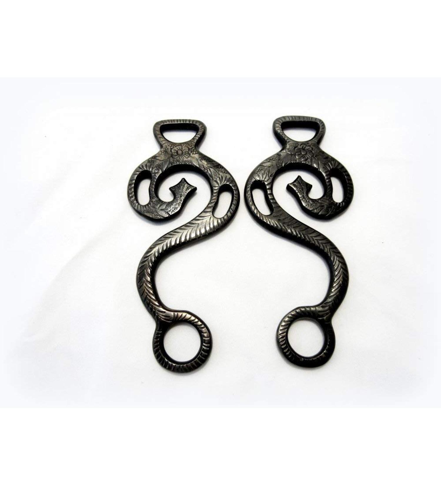 PS Horse Articles Hackamore Baroque Antique Black - 1 Pair of Legs Decorated