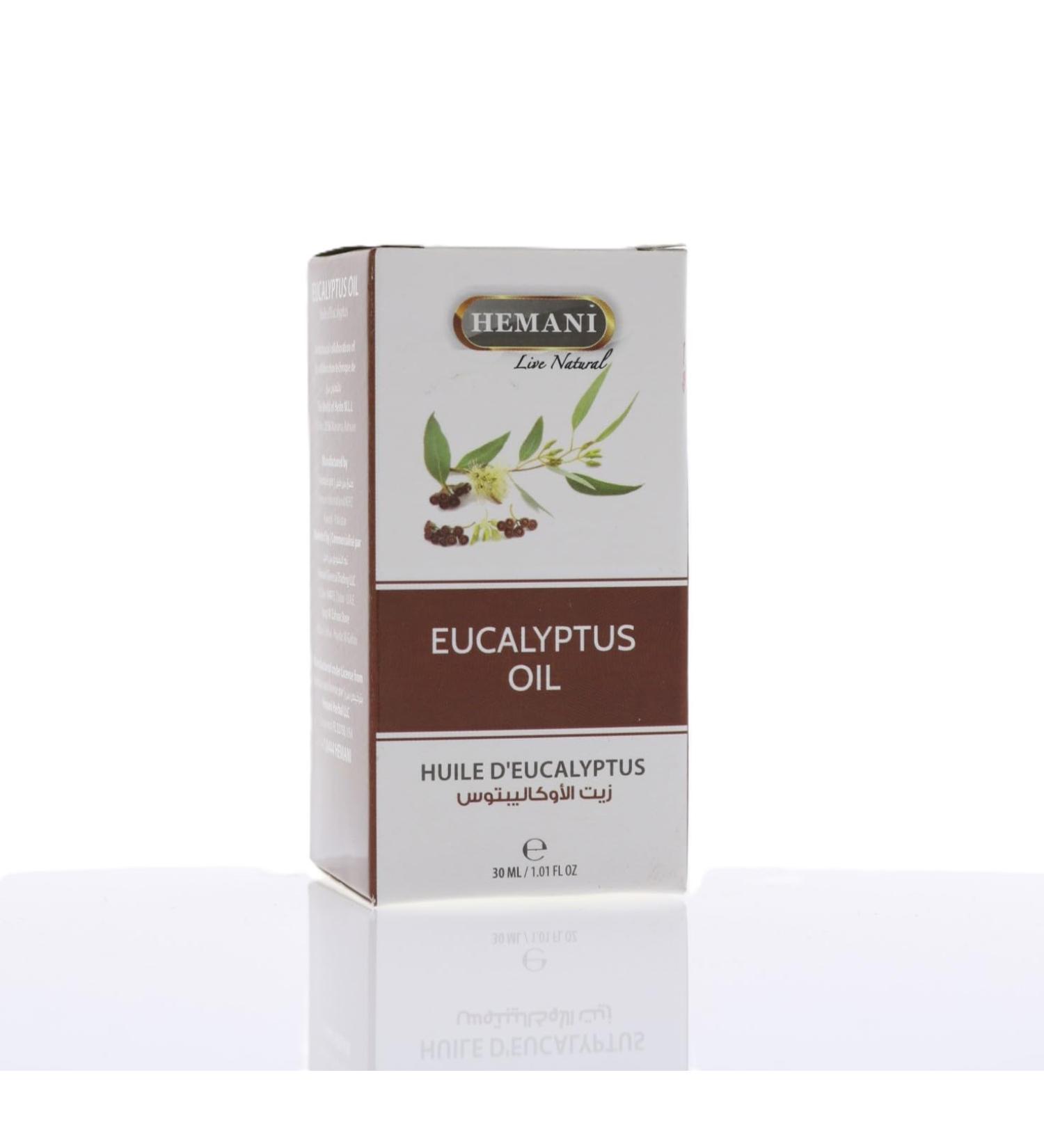 Hemani Eucalyptus Oil (Eucalyptus globulus) 30mL - Pure & Refreshing Essential Oil for Aromatherapy Relaxation Calming Mind & Body Uplifting Experience Natural Decongestant & Meditation - Buy Online on GoSupps.com