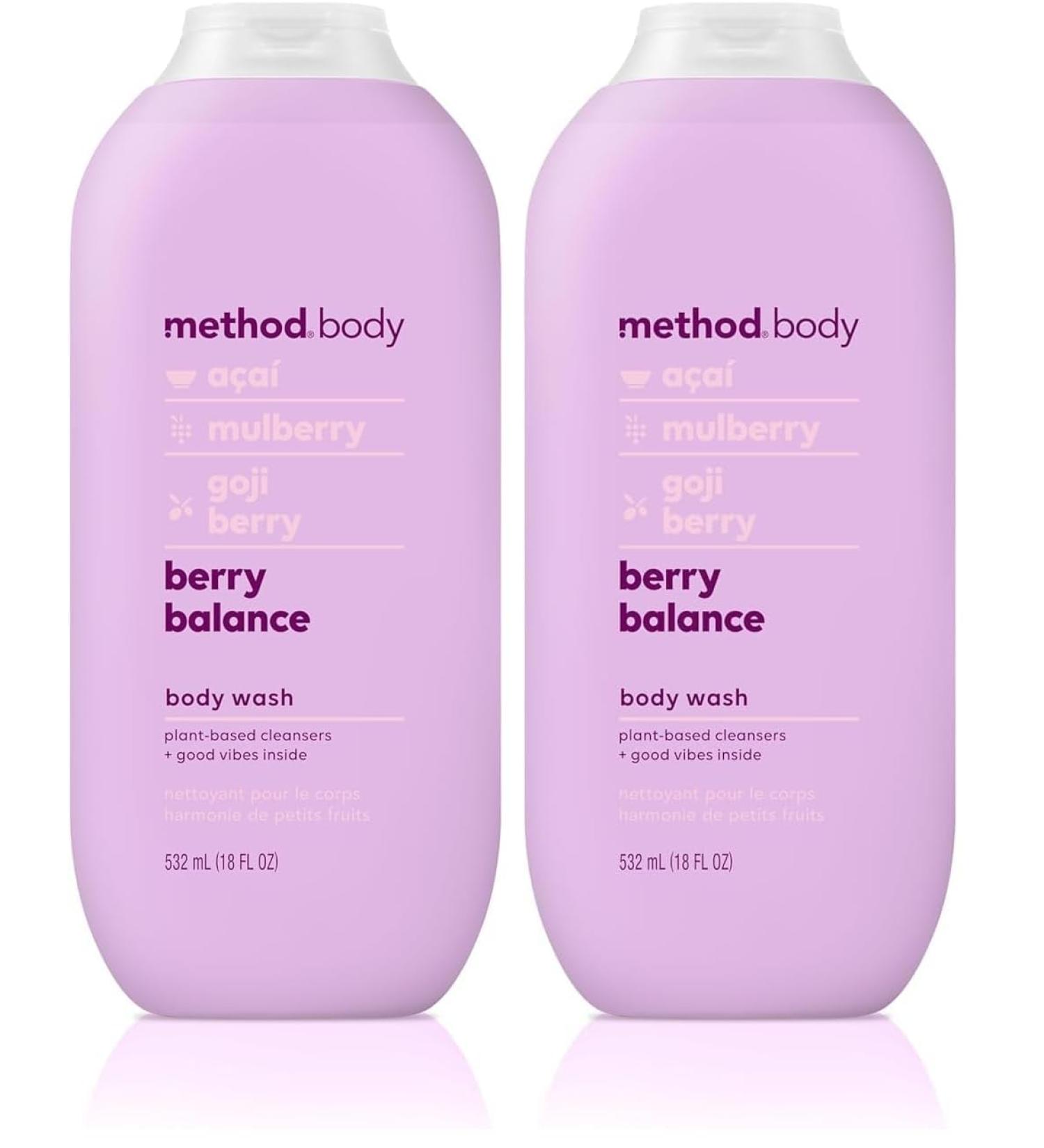 Method Body Wash Berry Balance Paraben and Phthalate Free 18 oz (Pack of 2) - Buy Online on GoSupps.com