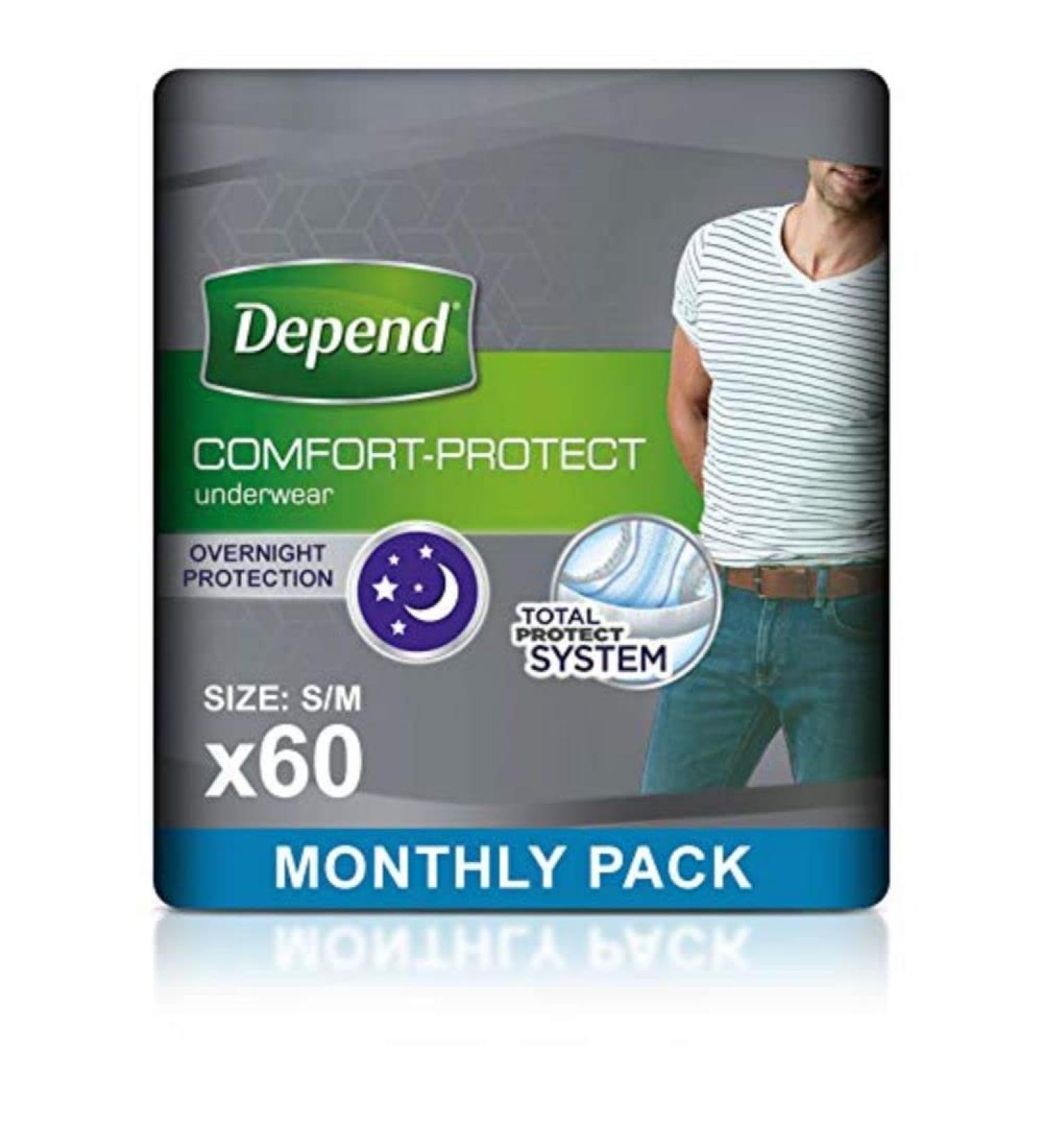 Depend Comfort Protect Incontinence Pants Men Small/Medium 60-Pack - Buy Online on GoSupps.com