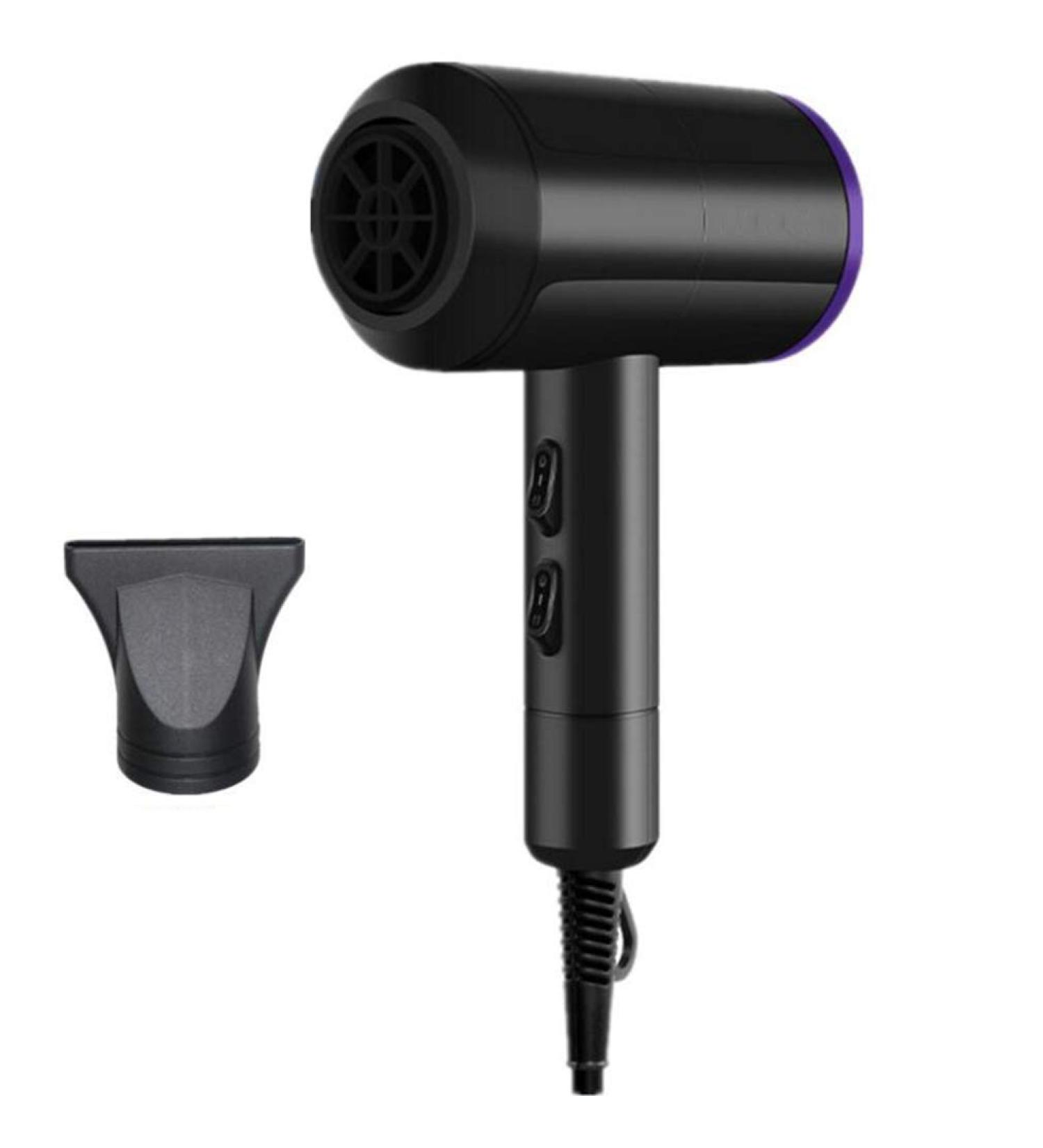 Professional Hair Dryer 2000W Powerful Salon Hair Dryer 3 Heat Settings and 2 Speed Ionic Conditioning for Home Salon Men Women (Black) - Buy Online on GoSupps.com