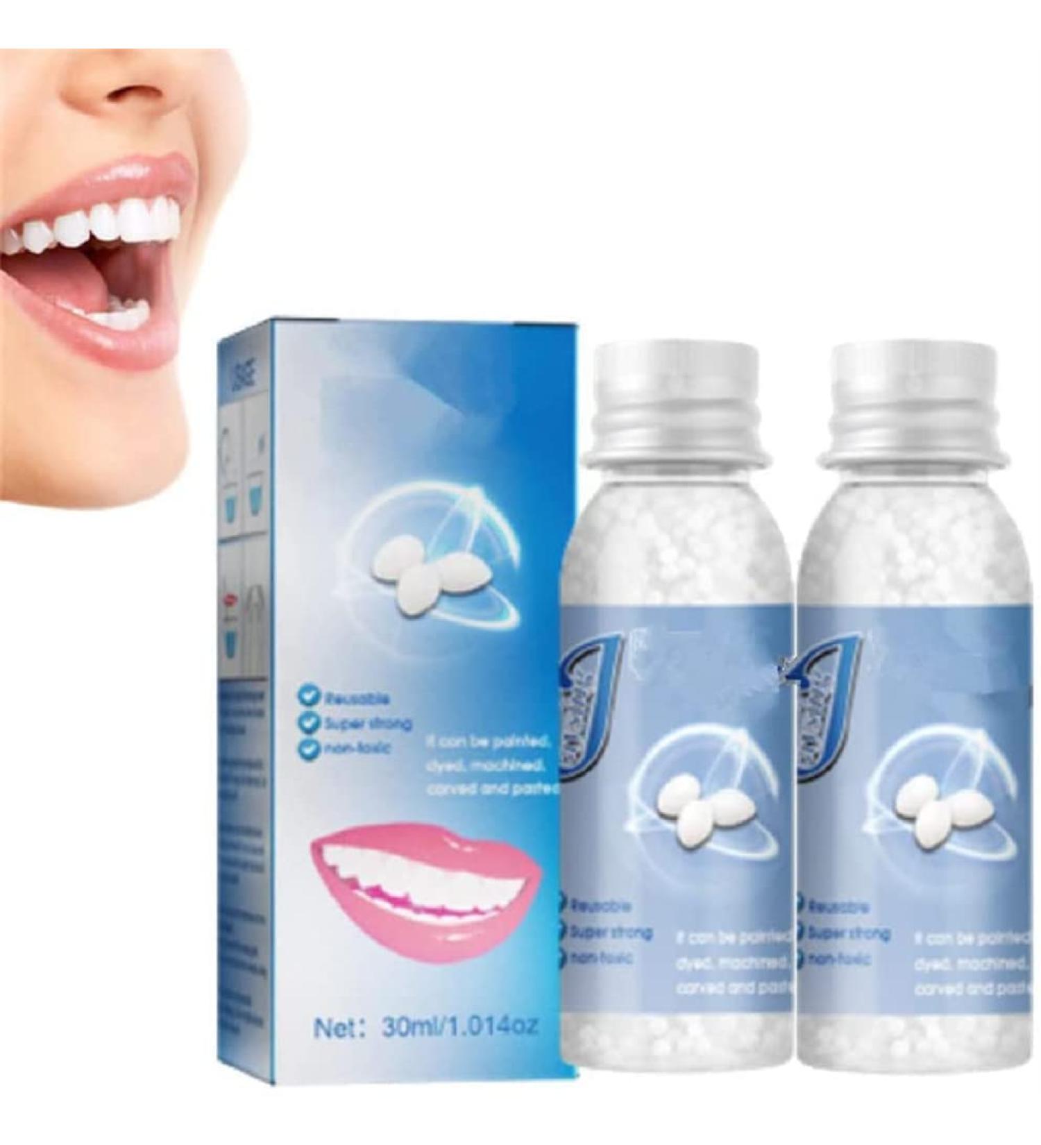 2PC Tooth Repair Granules Kit - Temporary Solution for Missing & Broken Teeth | Restore Your Smile (30G) - Buy Online on GoSupps.com