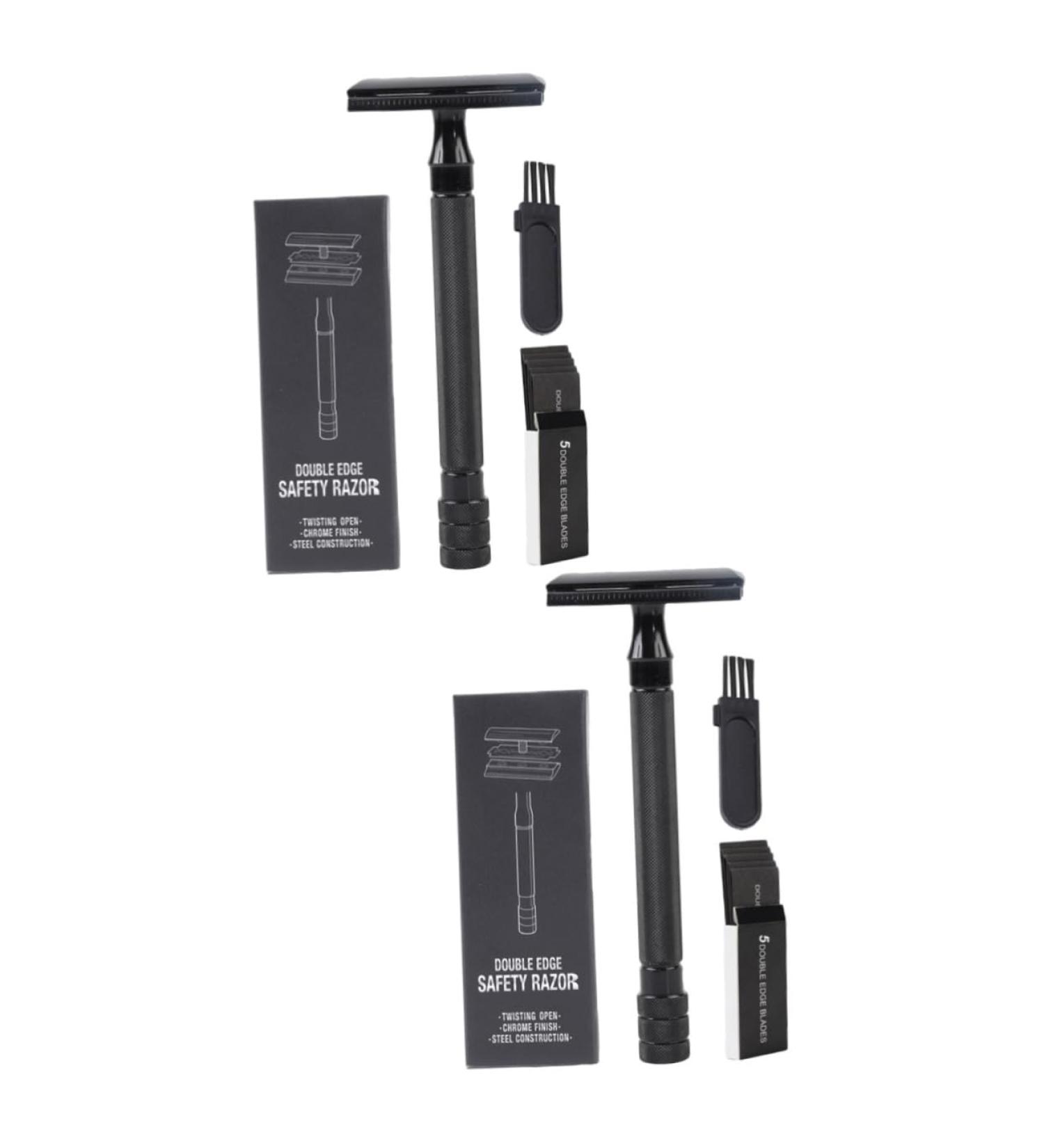 Buy Minkissy Men's Manual Razor Set - Twin Blade Stainless Steel Hair Clipper & Nose Hair Cutter | International Shipping - Buy Online on GoSupps.com