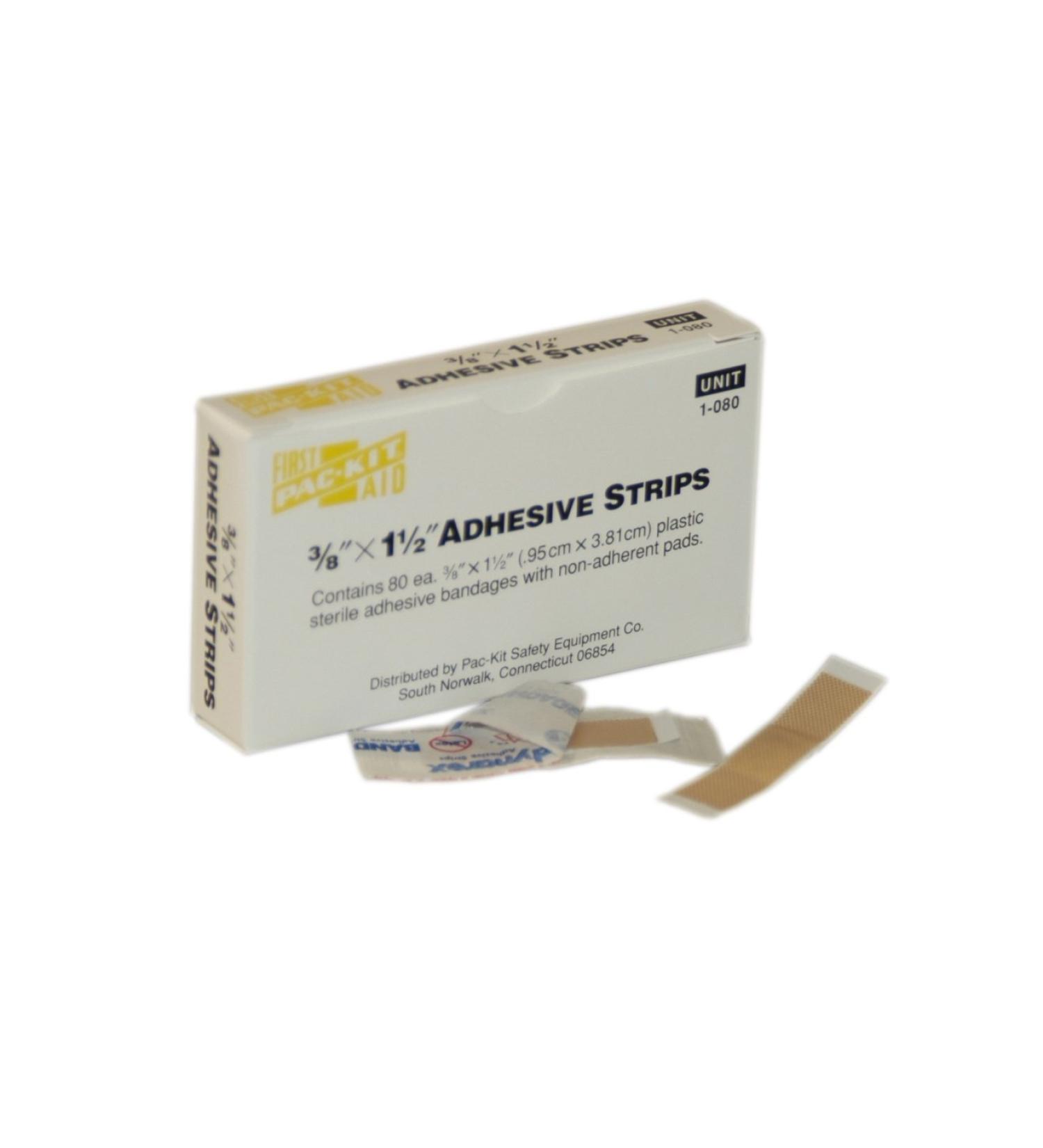 Pac-Kit 1-080 Plastic Junior Strip - 1-1/2 x 3/8 - 80 Count Box - Pack of 1 - Buy Online on GoSupps.com