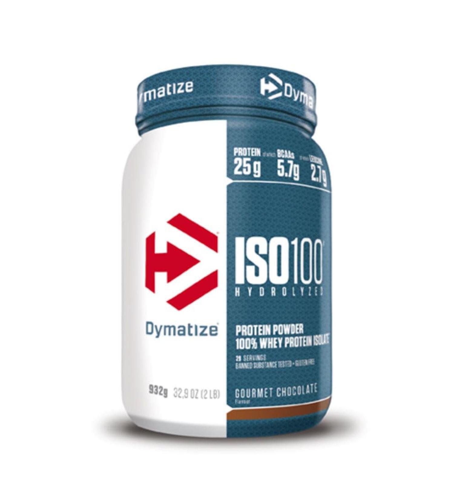 Dymatize ISO 100 Hydrolyzed Whey Protein - Gourmet Chocolate 932g | Premium Isolate & Hydrolysate for Muscle Recovery - Buy Online on GoSupps.com