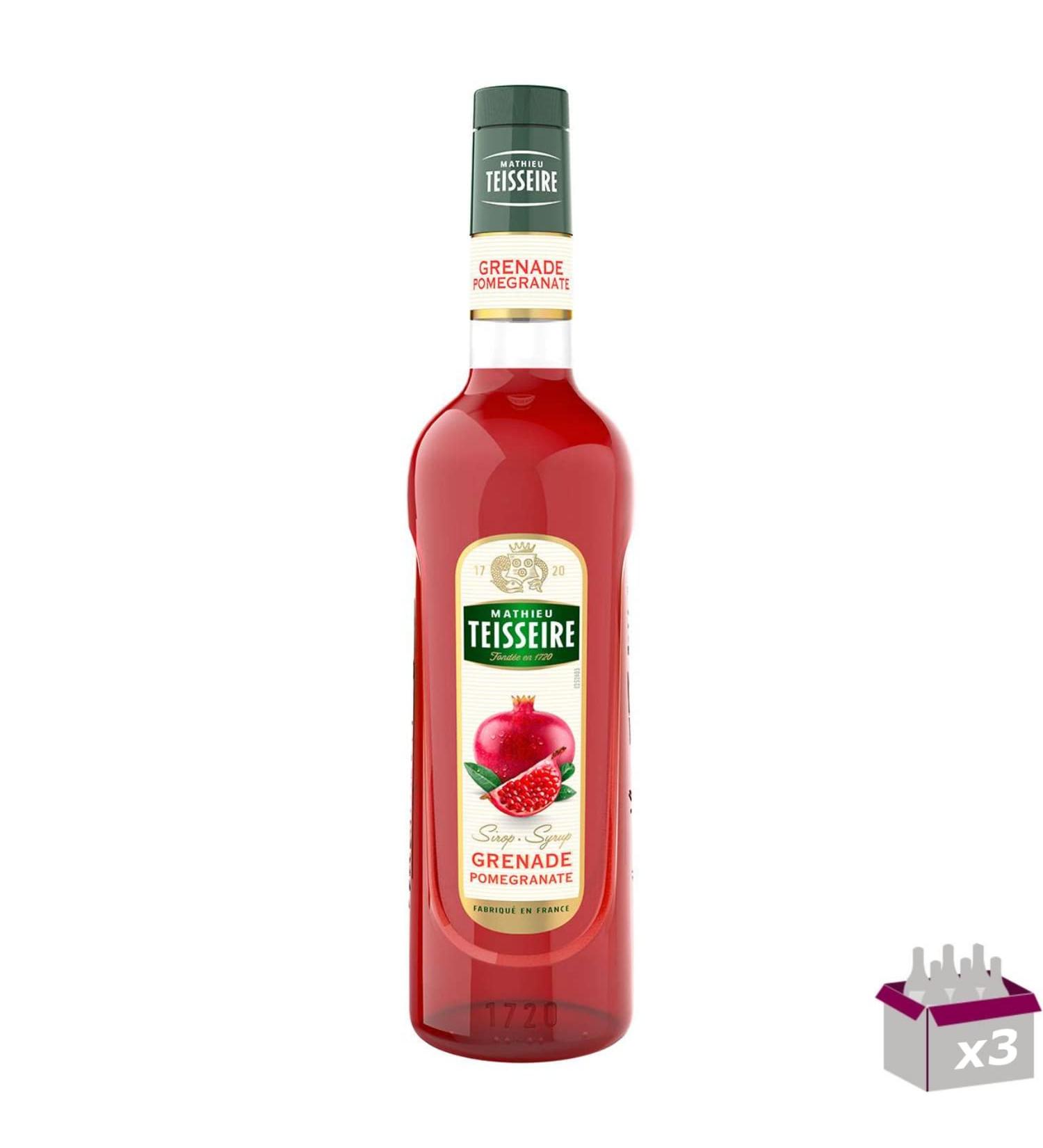 TEISSEIRE Set of 3 Pomegranate Syrup 1L