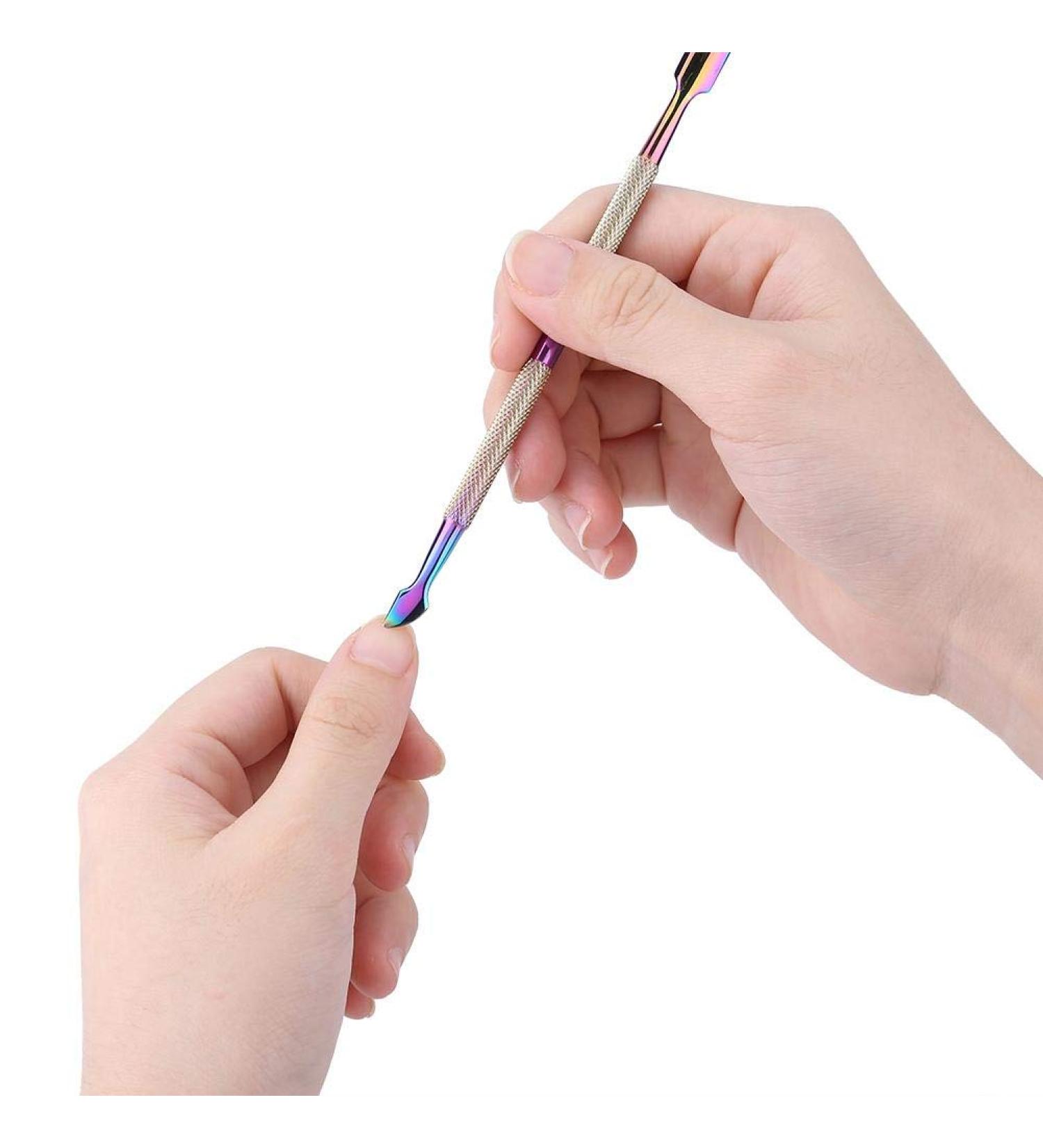 Exquisite Appearance Nail Art Pusher Durable And Practical Comfortable Experience Non-Slip Cuticle Pusher Durable Beauty Salon Manicure Store for Home Woman(F505) - Buy Online on GoSupps.com