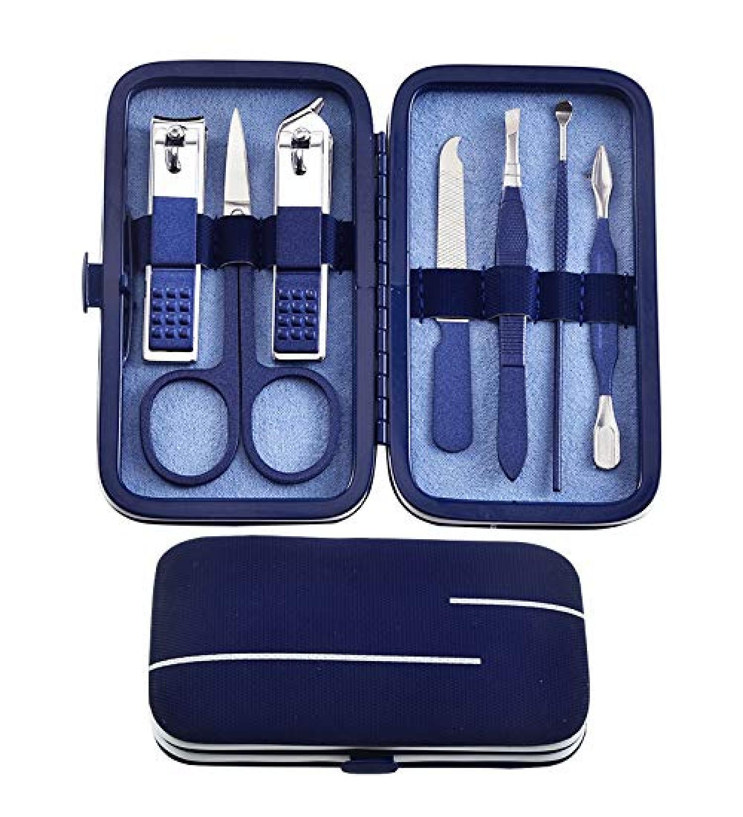 Nail Clipper Set -7 Pieces Stainless Steel Manicure Kit Portable Pedicure Kit Nail Care Kit Professional Manicure Set for Women - Buy Online on GoSupps.com