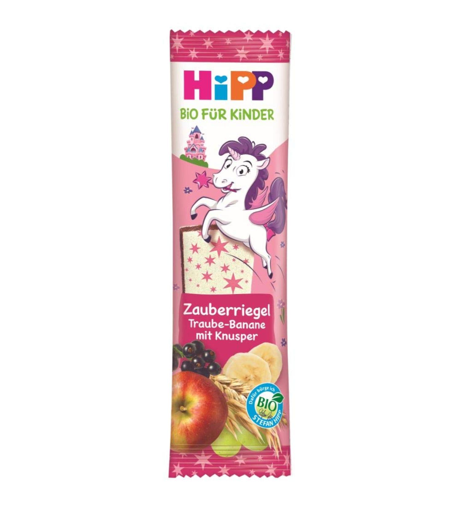 HiPP Organic Magic Bar Grape-Banana Crunch 18x30g Healthy Snack for Kids | International Shipping Available - Buy Online on GoSupps.com