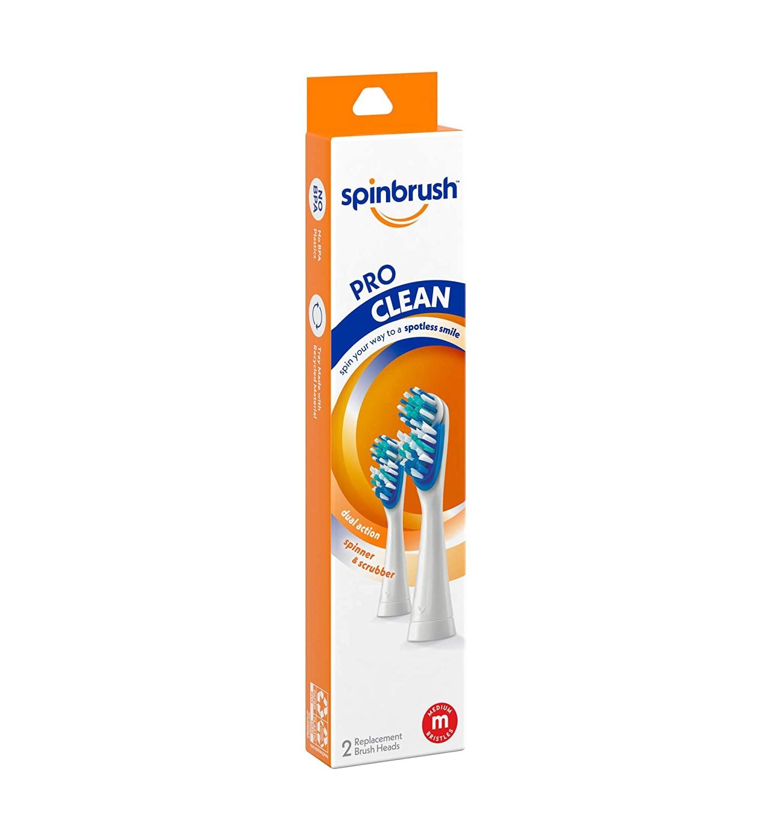 ARM & HAMMER Spinbrush Pro-Clean Medium Replacement Brush Heads - 4 Pack - Buy Online on GoSupps.com