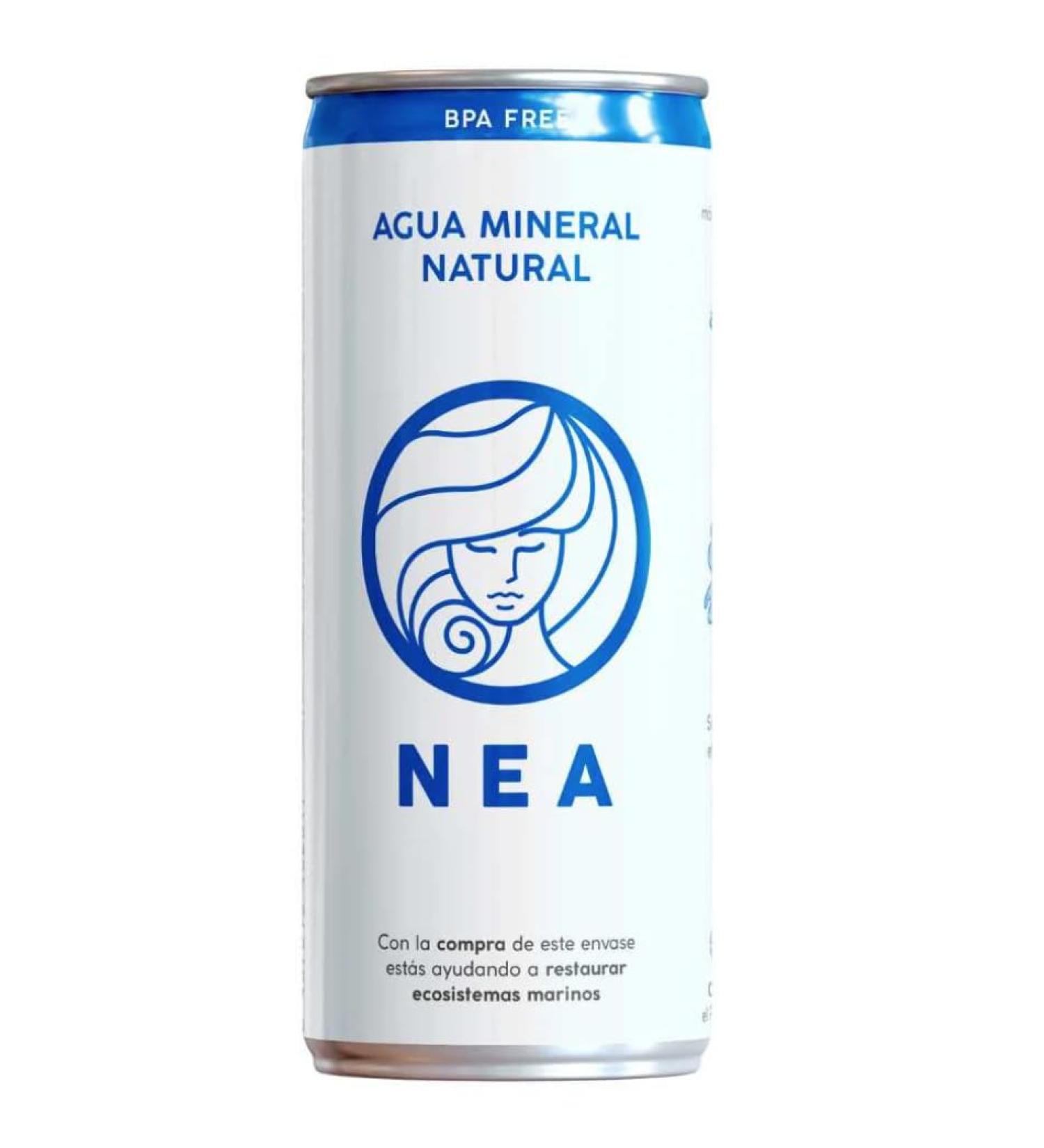 NEA canned mineral water. Natural Mineral Water - Pack of 24 units x 33cl. Water in a carton of 24 cans of 33cl. Canned mineral water. Pack of 24 mineral water. - Buy Online on GoSupps.com
